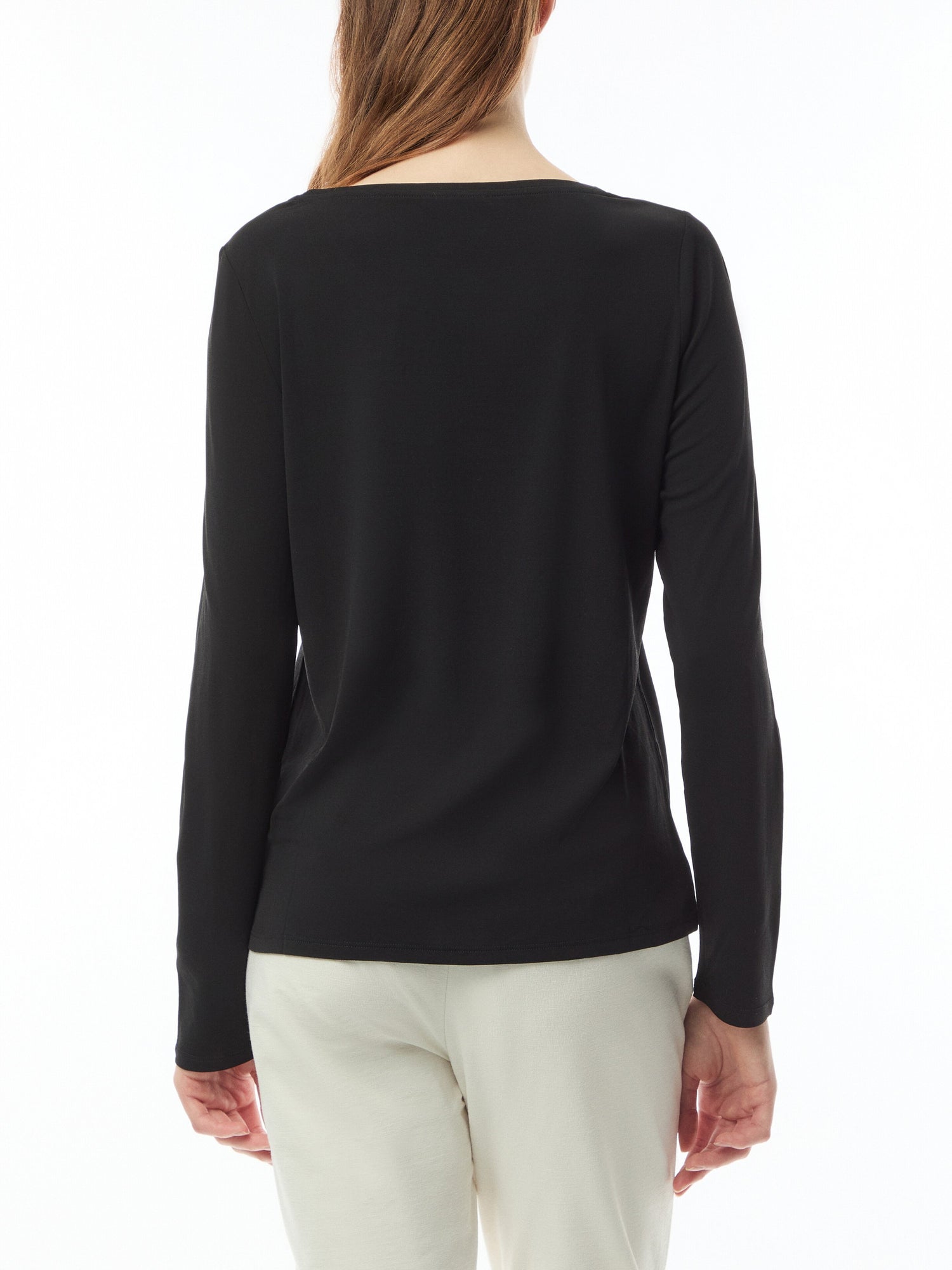Scoop Neck Long Sleeve Top