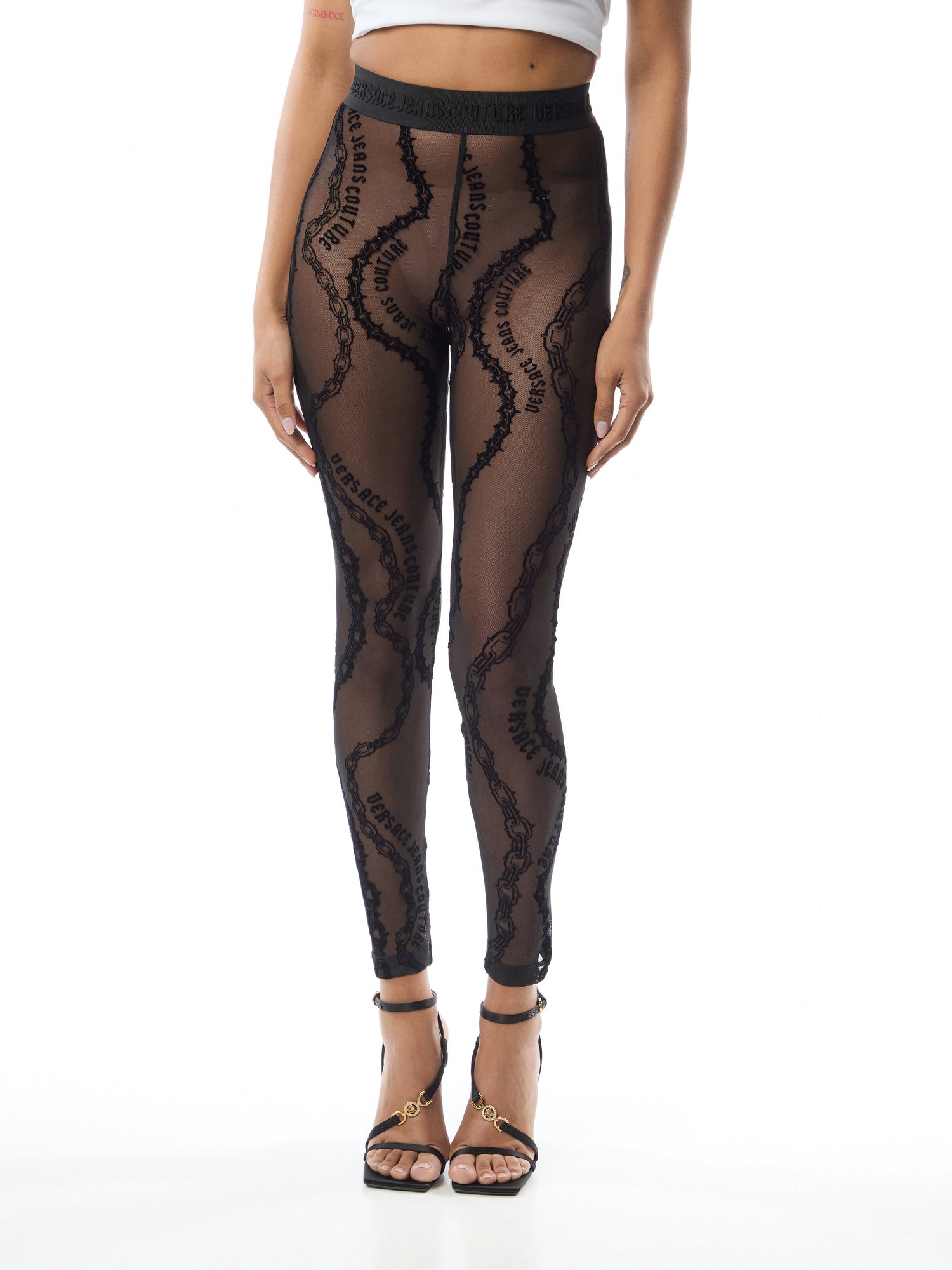 Black Leggings With Logo