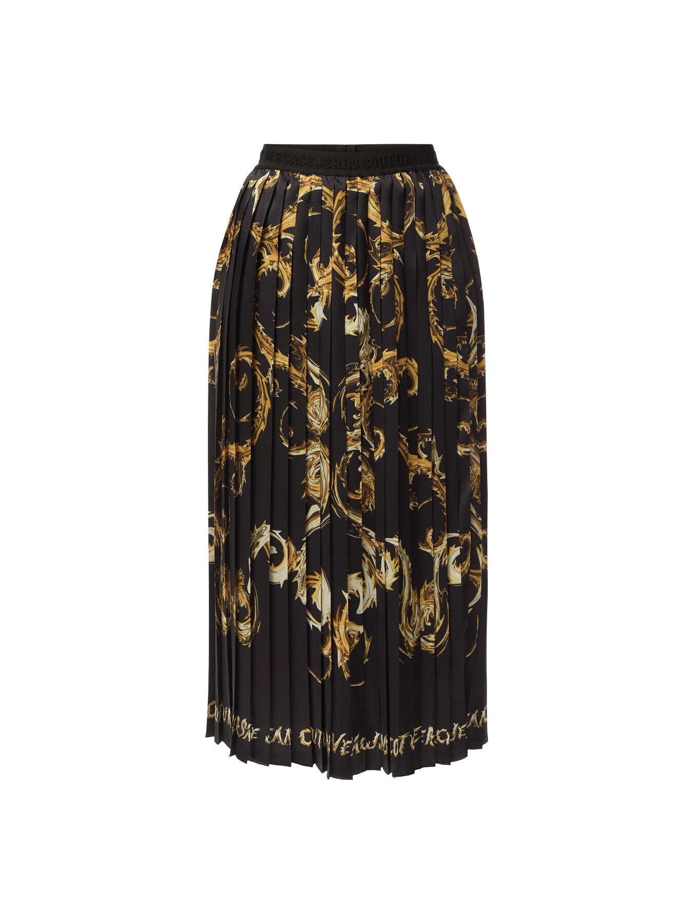 Pleated Pattern Midi Skirt