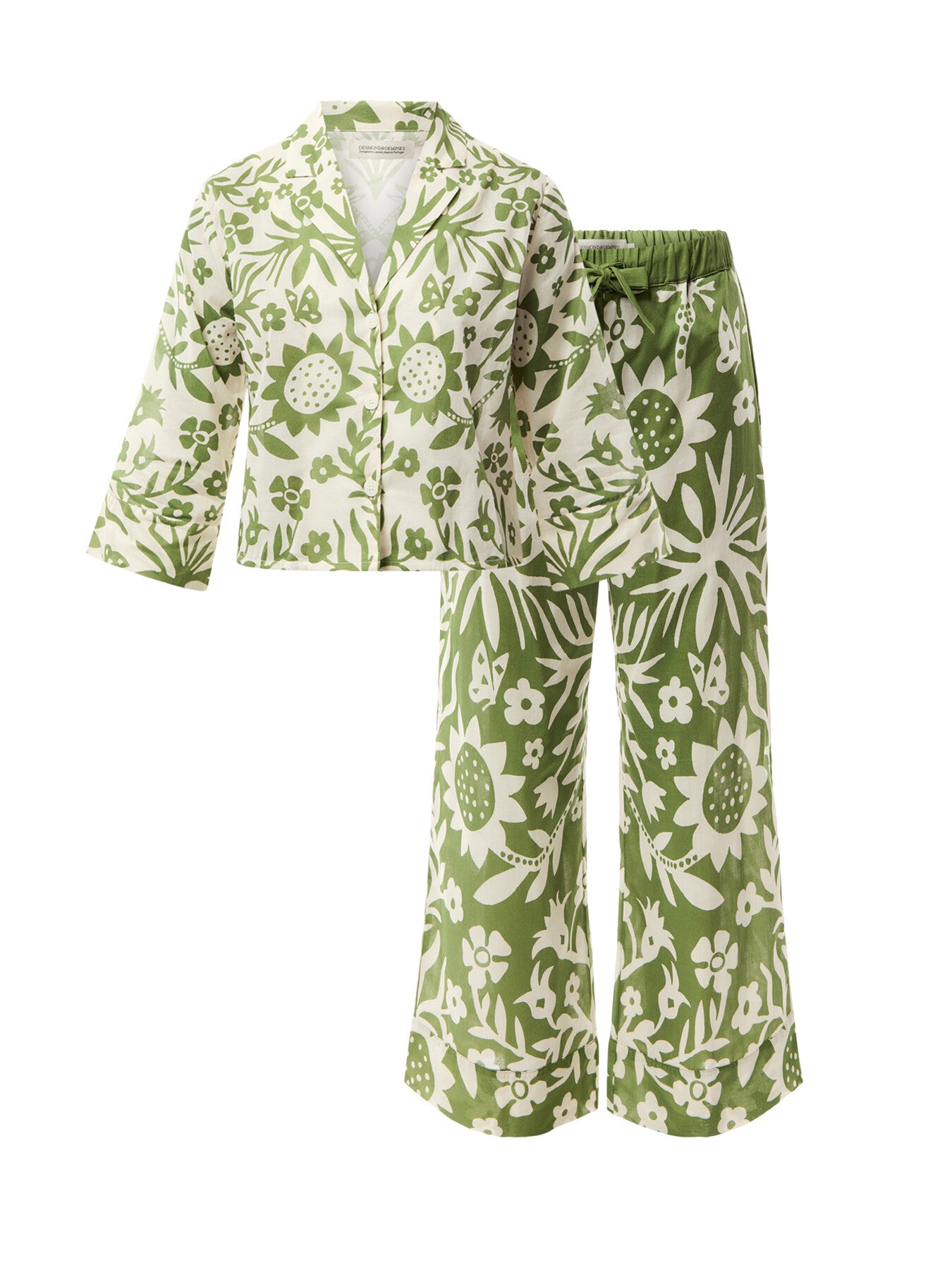 Fabelei Placed Boxy Shirt and Wide Leg Trouser