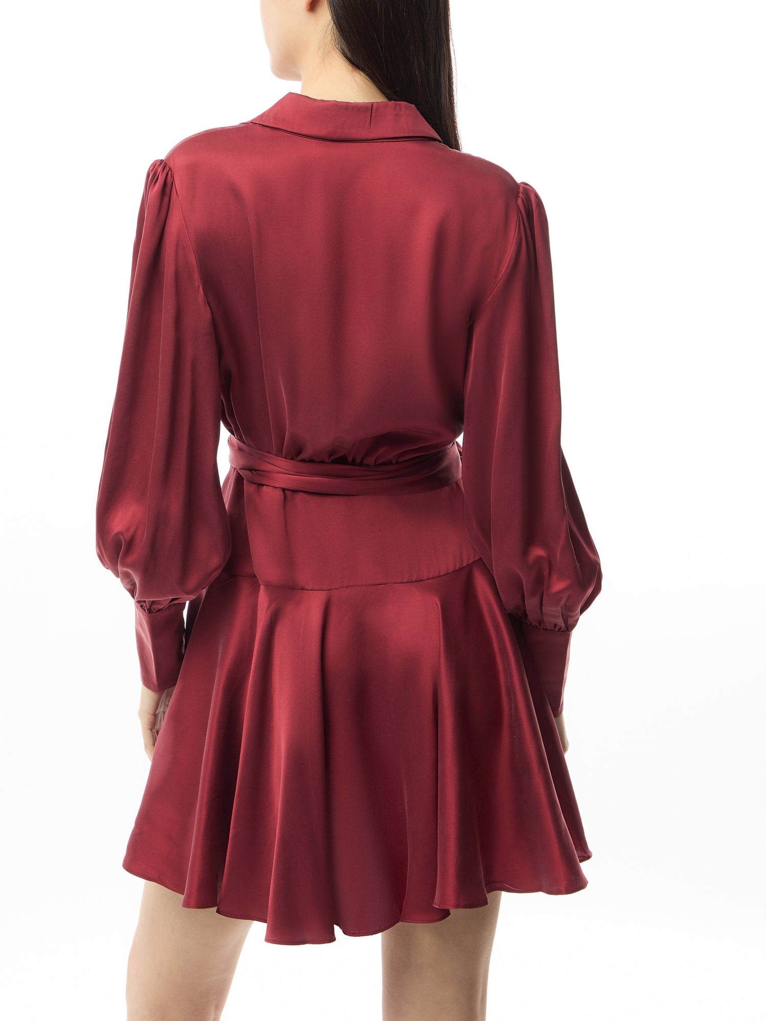 Silk Wrap Mini Dress