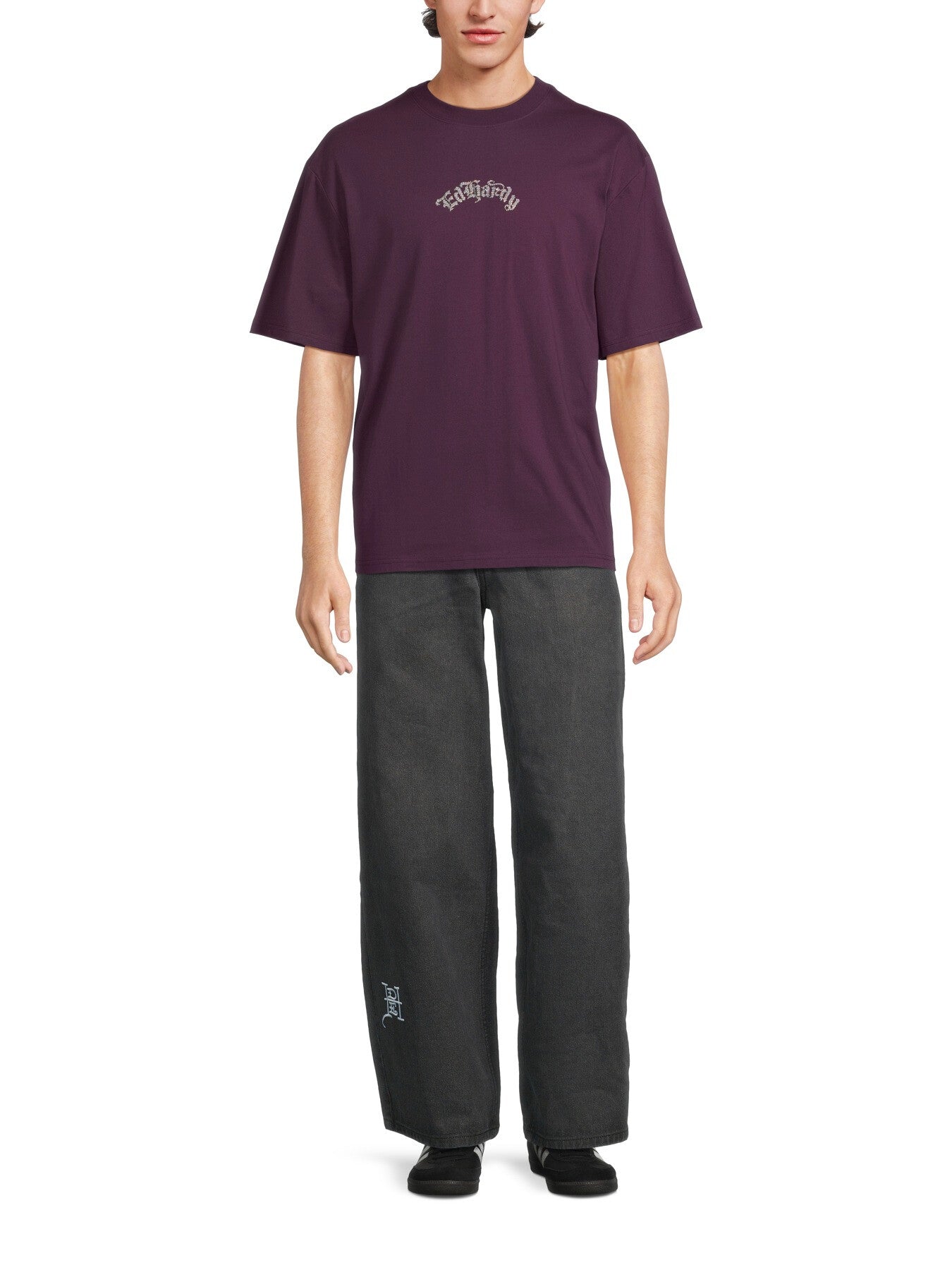 Panther And Drag Diamante Relaxed T-Shirt