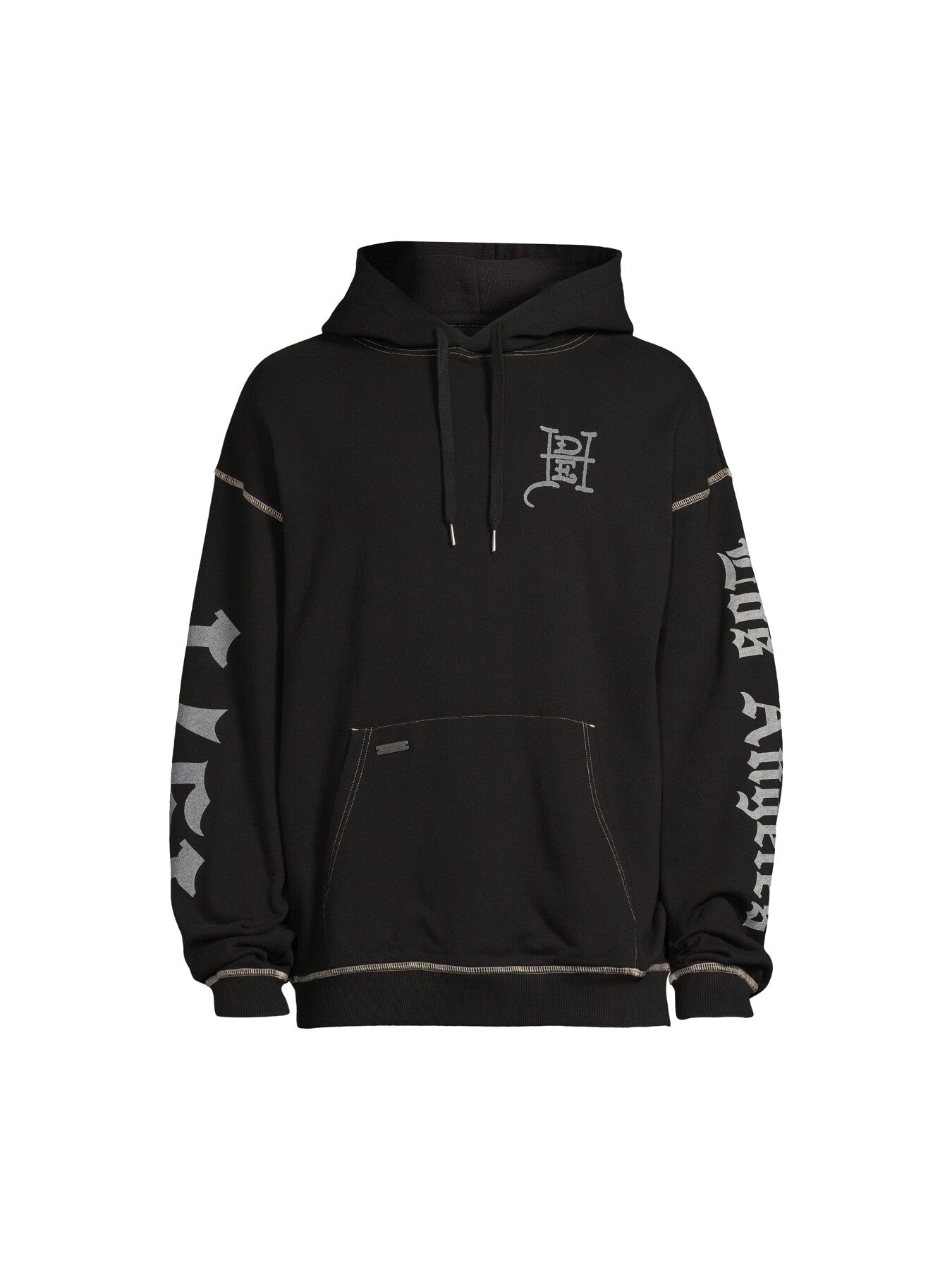 Gothic Skull Fight Pouch Hoodie