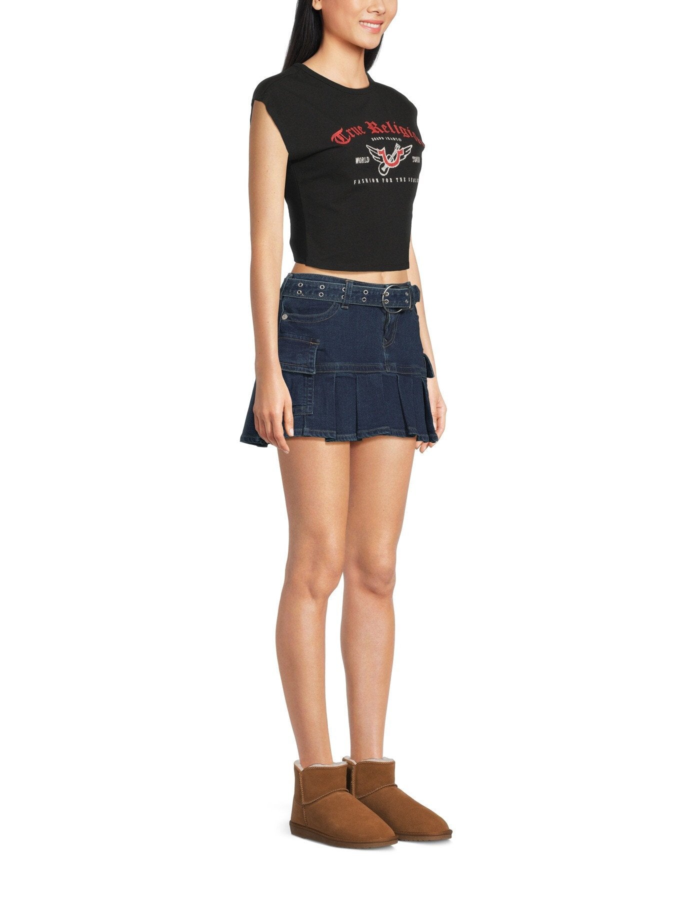 Faded Logo Cutout Top