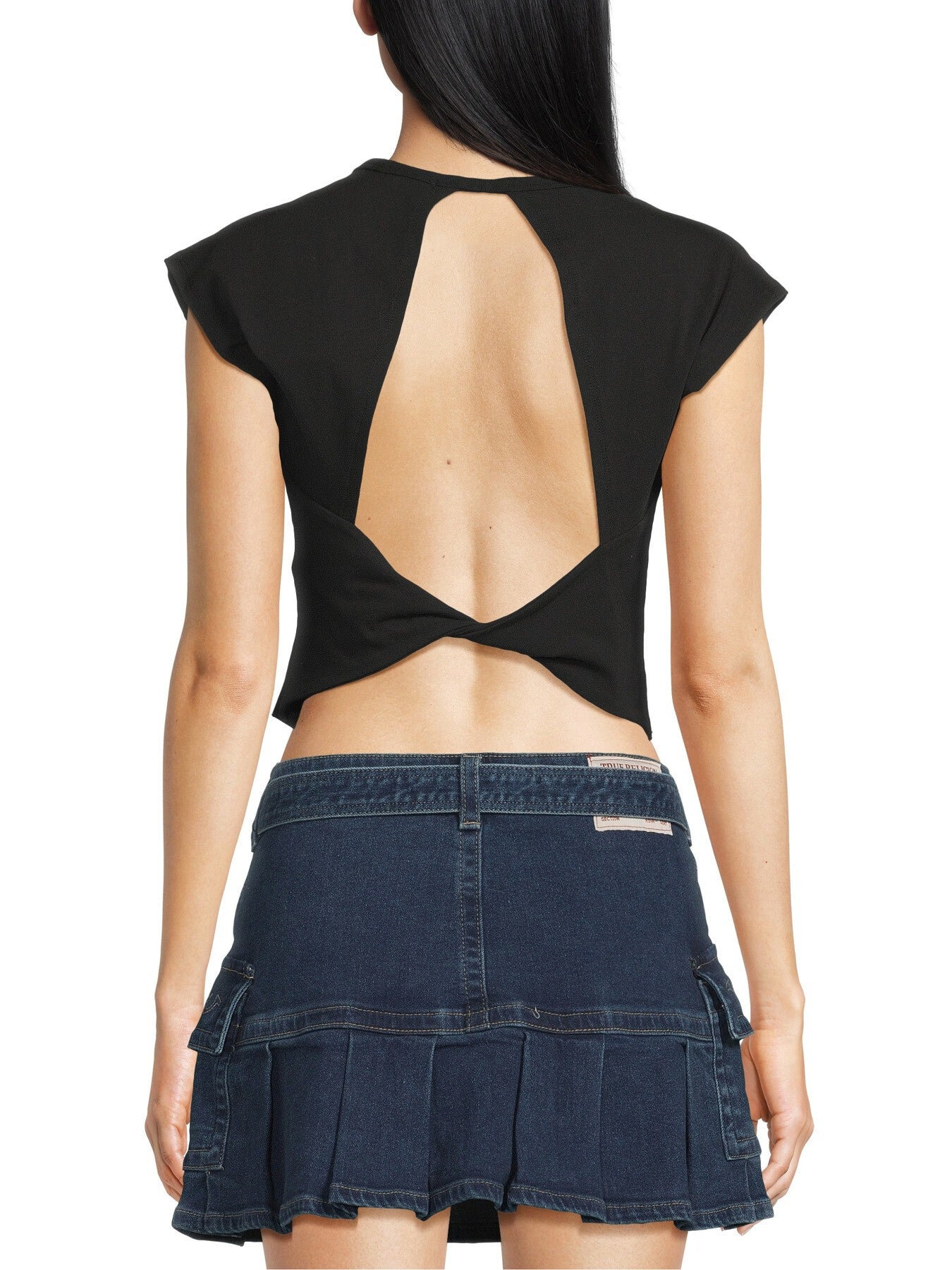 Faded Logo Cutout Top