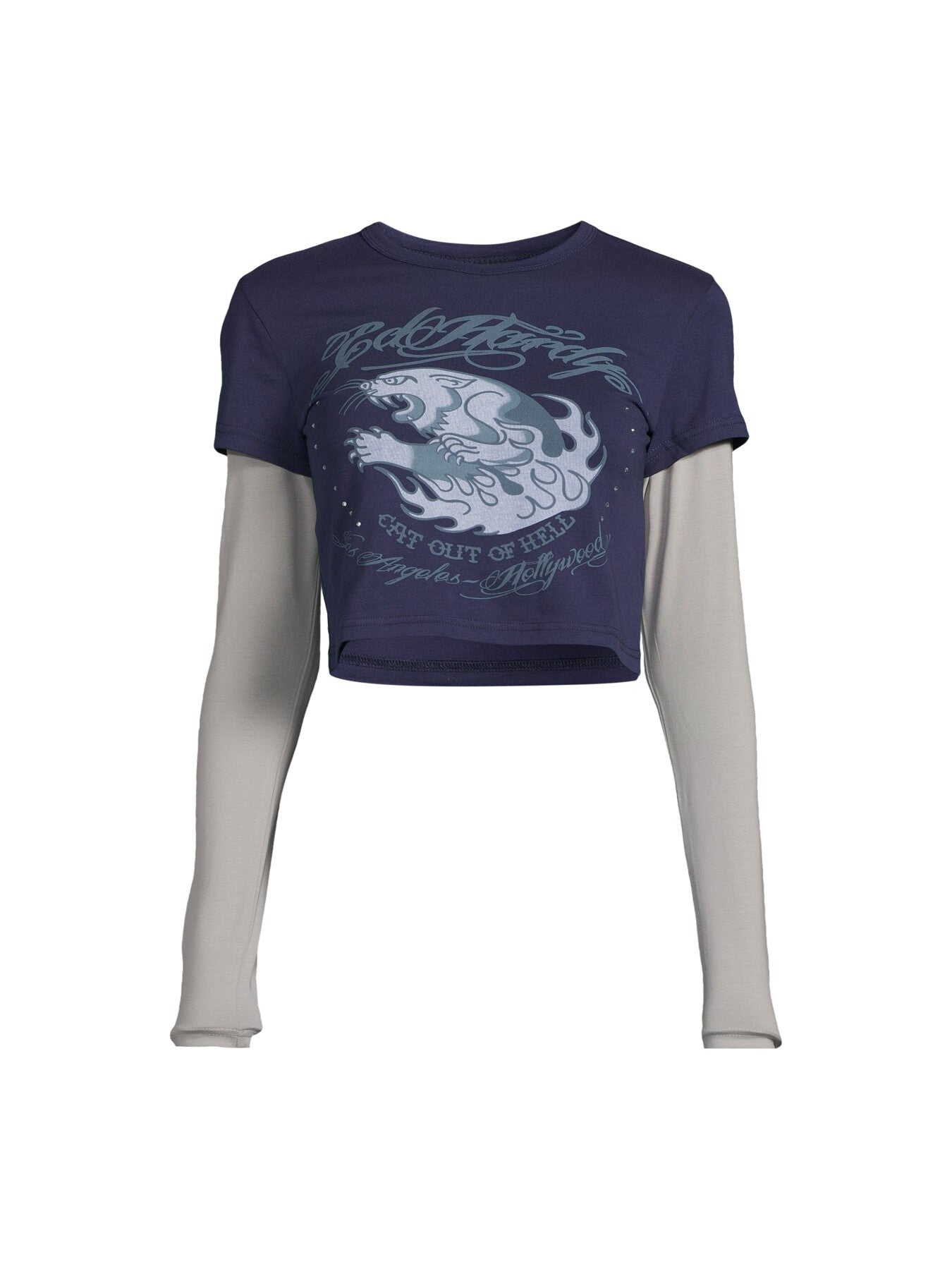 Hellcat Double Sleeve Diamante Baby T-Shirt