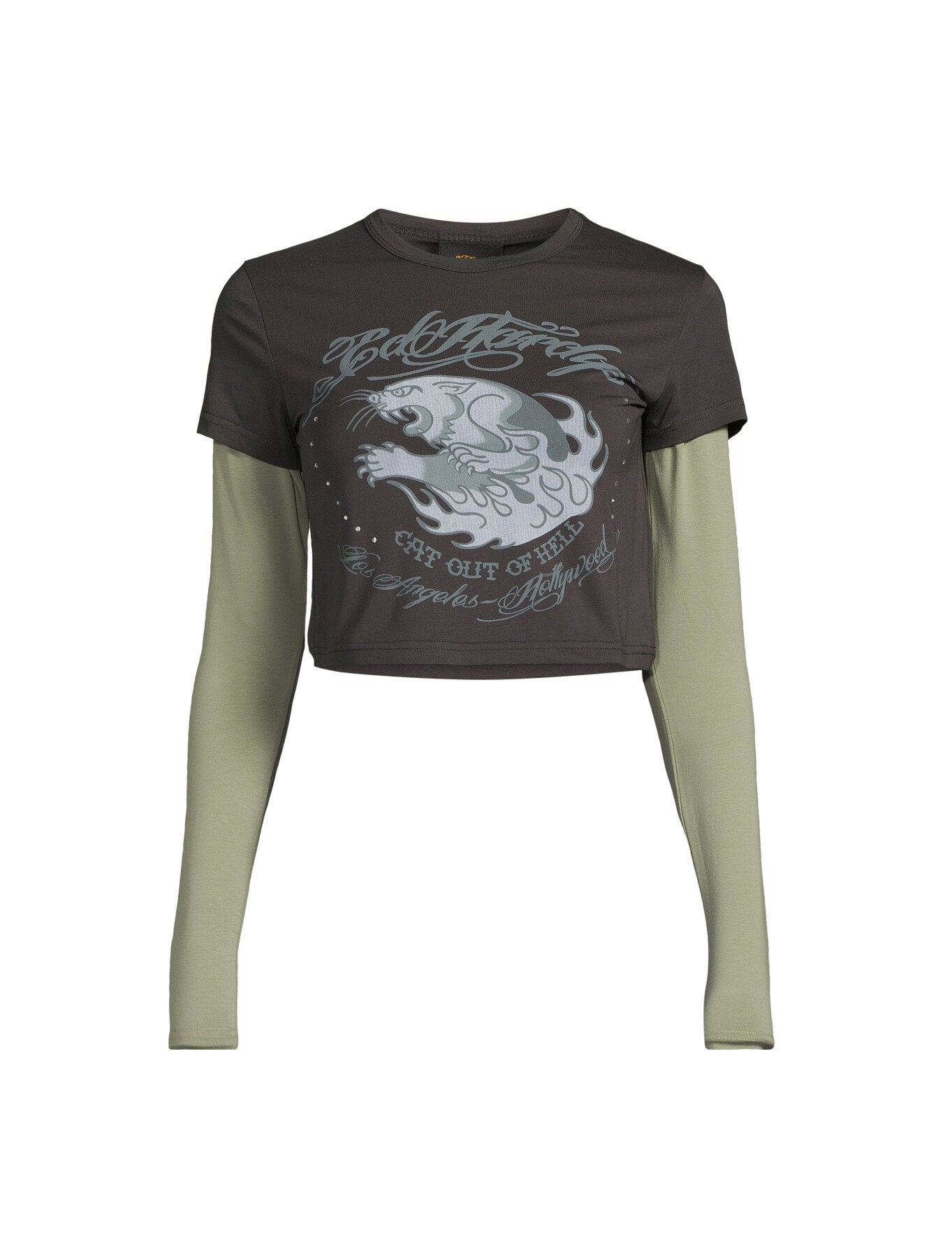 Hellcat Double Sleeve Diamante Baby T-Shirt