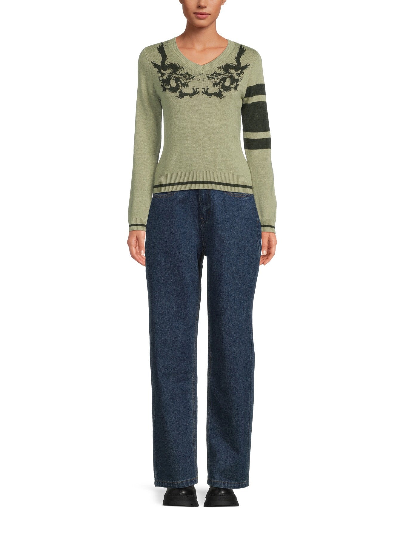 Snake Bite Relaxed Denim Trousers Jeans