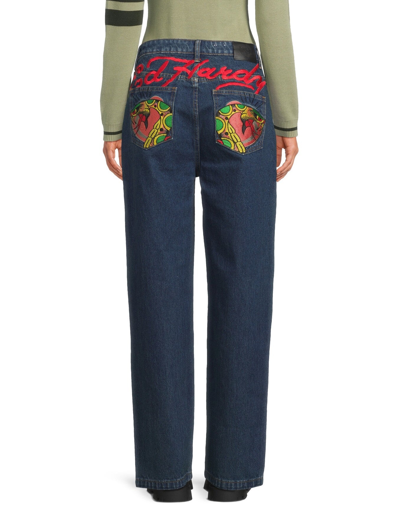Snake Bite Relaxed Denim Trousers Jeans
