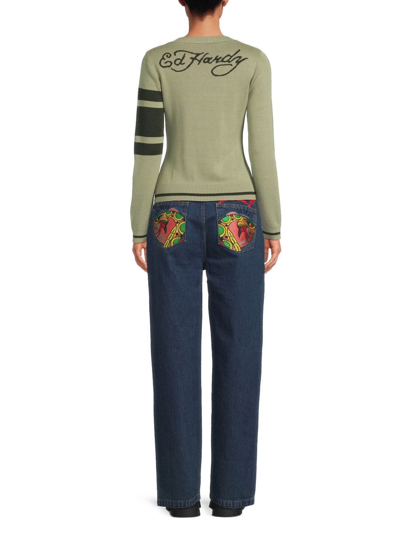 Snake Bite Relaxed Denim Trousers Jeans
