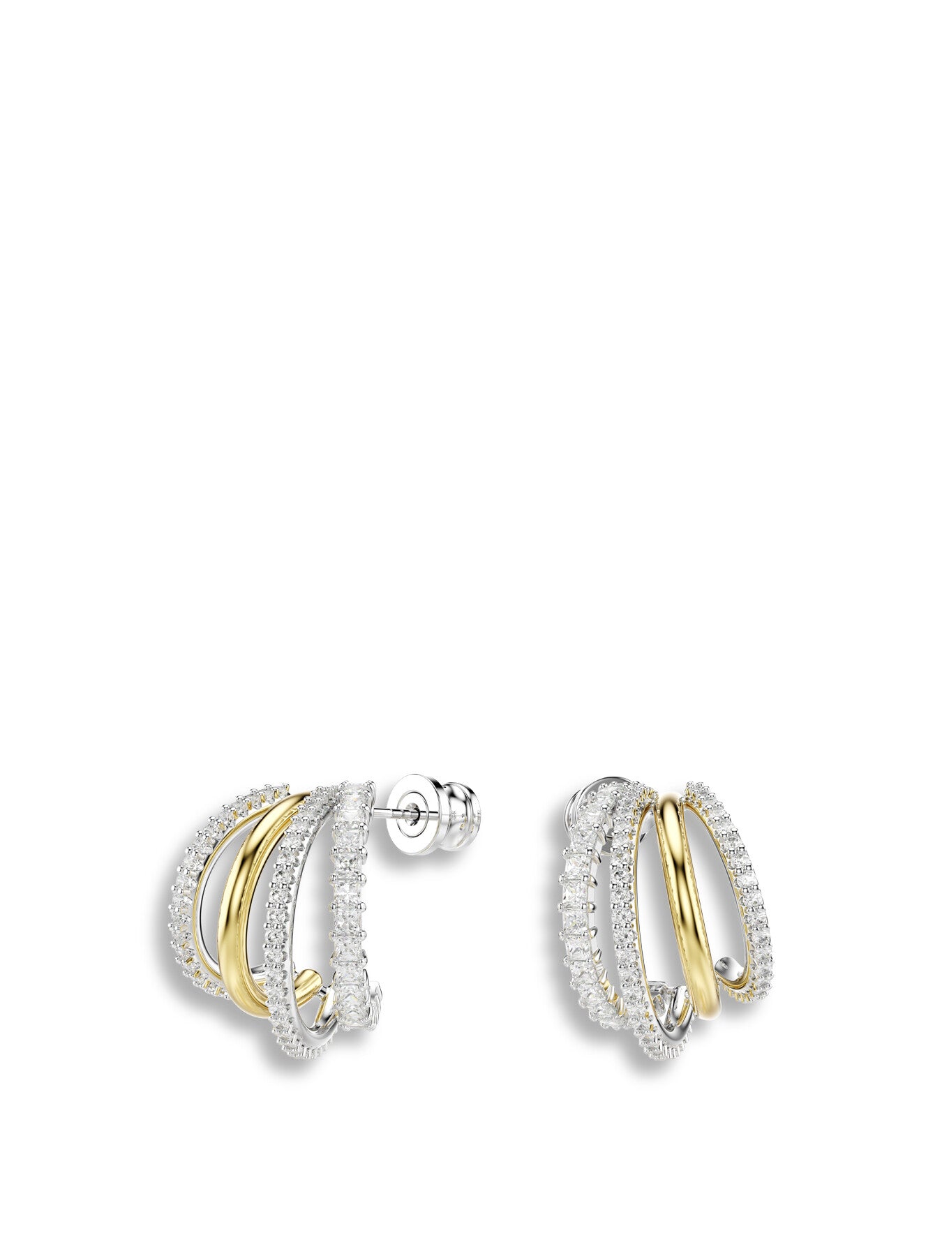Hyperbola Mixed Cut Hoop Earrings