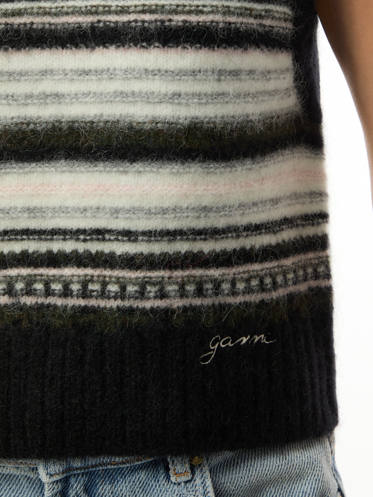 Soft Wool Stripe Vest