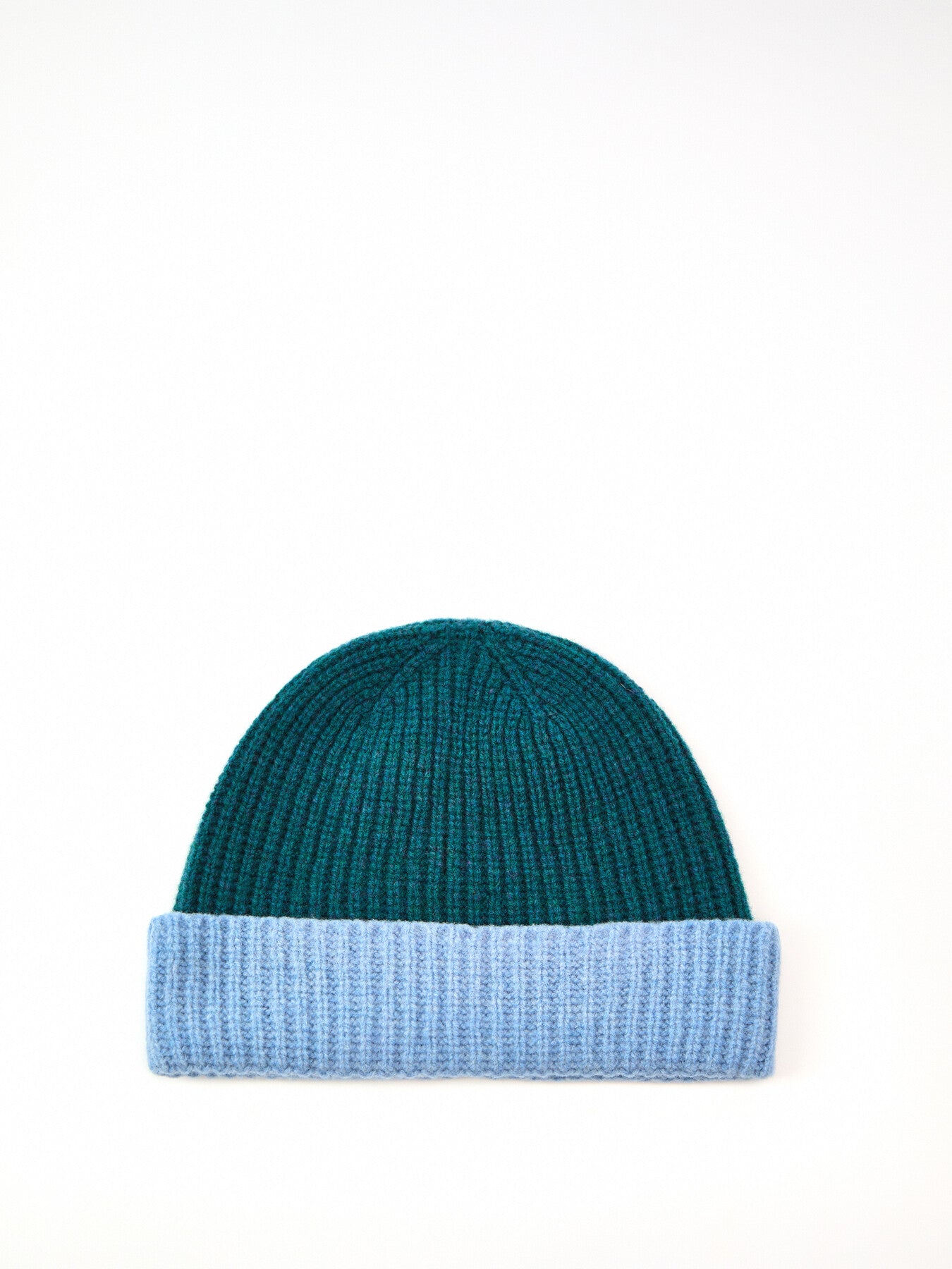 Zebra Logo Ribbed Lambswool Beanie Hat