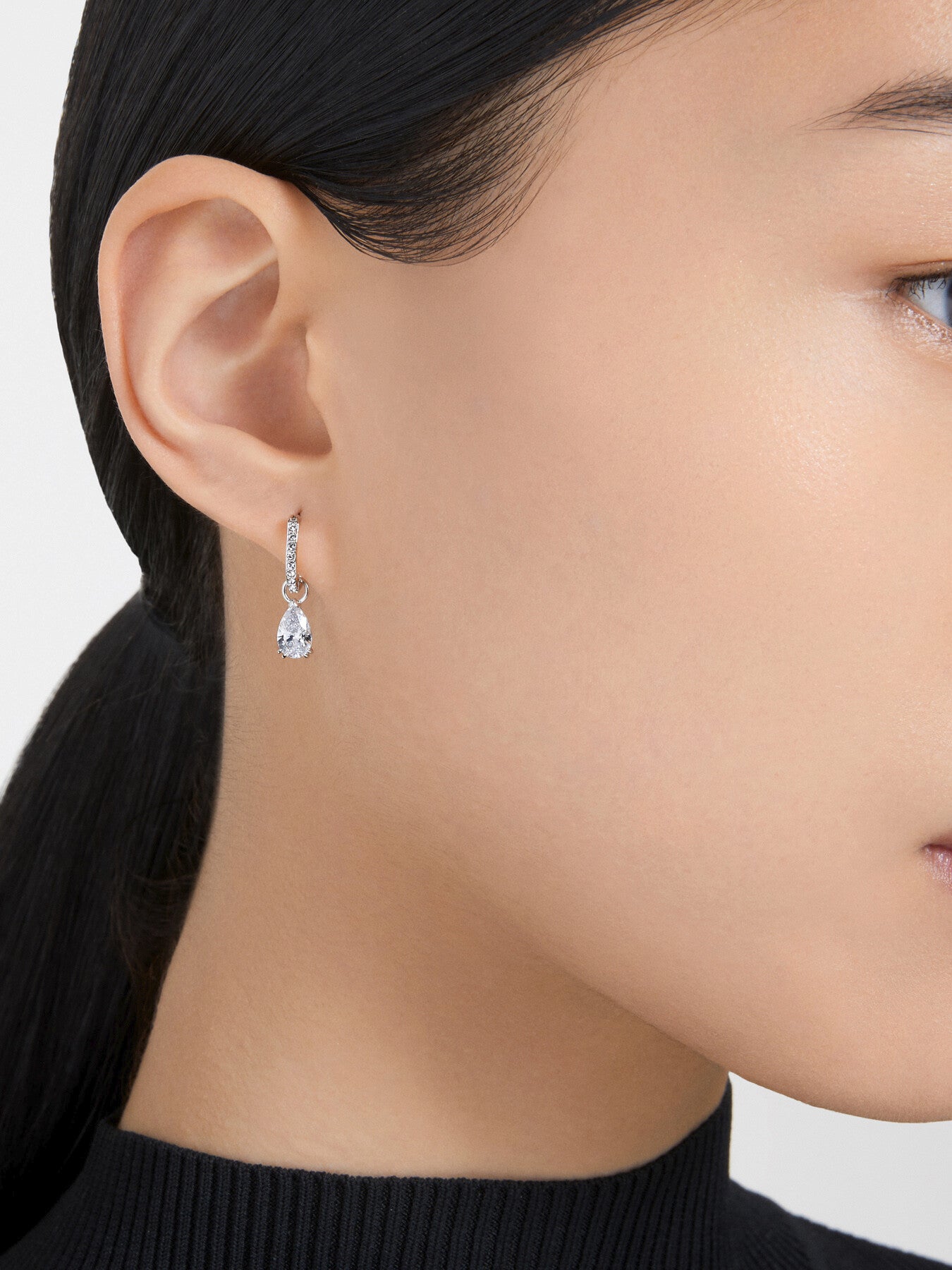 Millenia Pear Cut Hoop Earrings