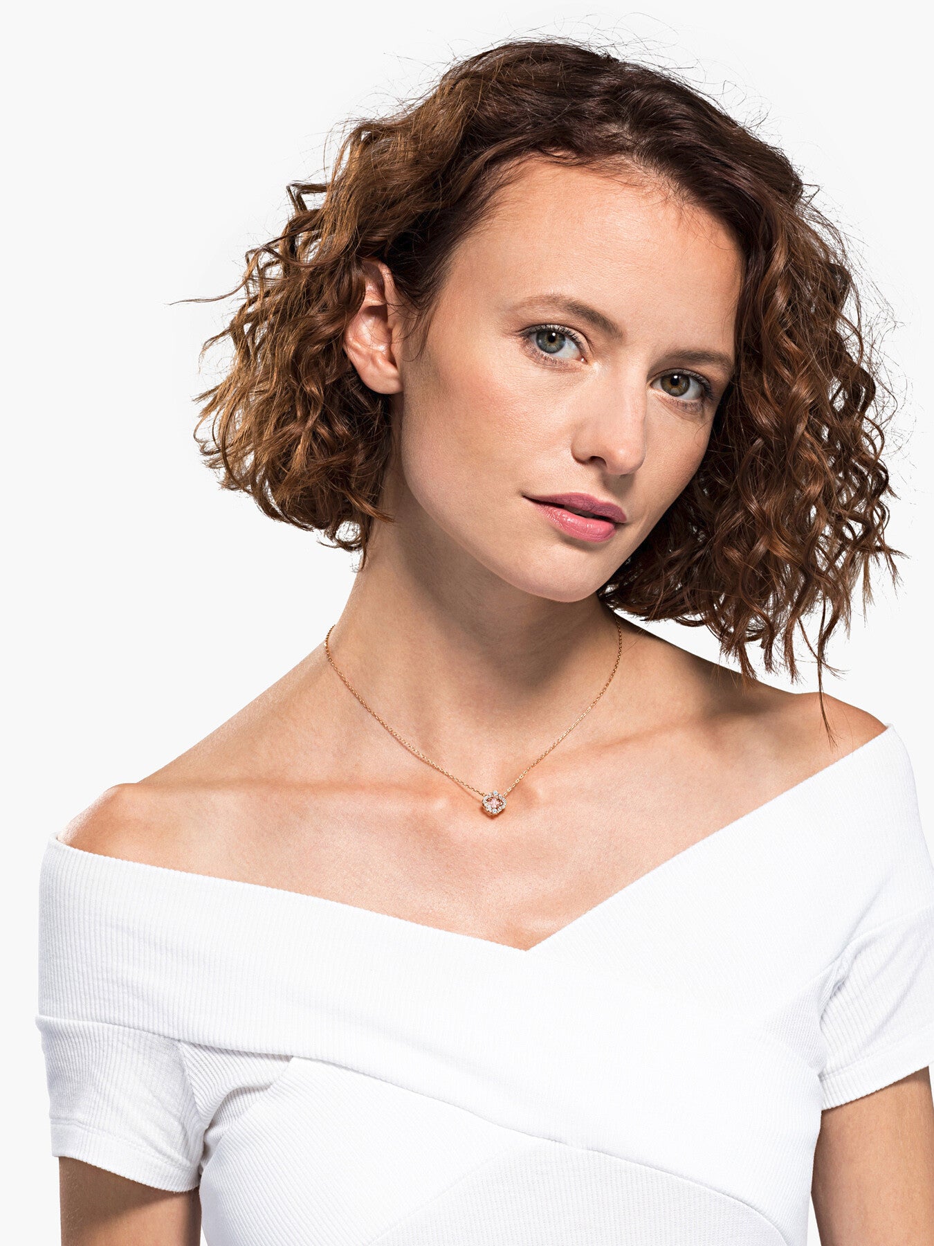 Sparkling Dance Clover Drop Necklace