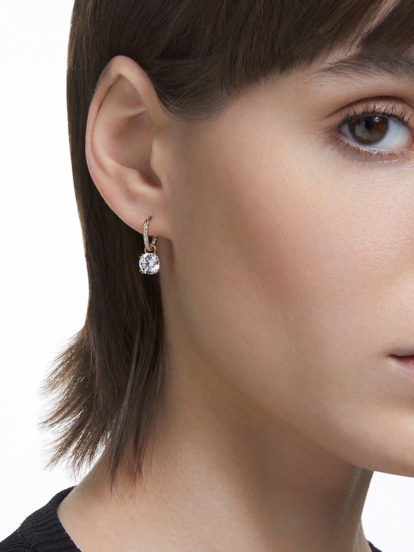 Constella Round Cut Drop Earrings