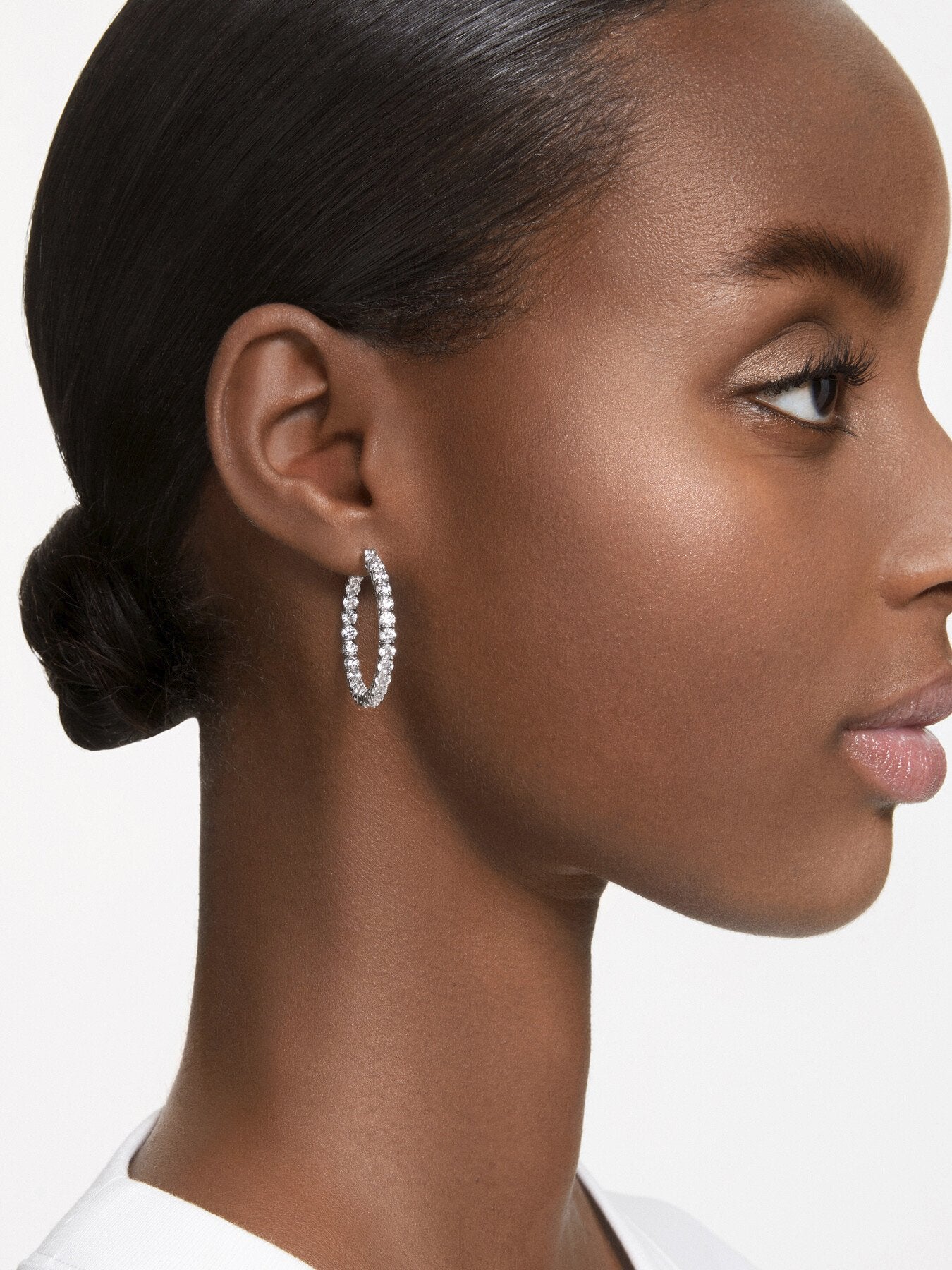 Matrix Round Cut Hoop Earrings
