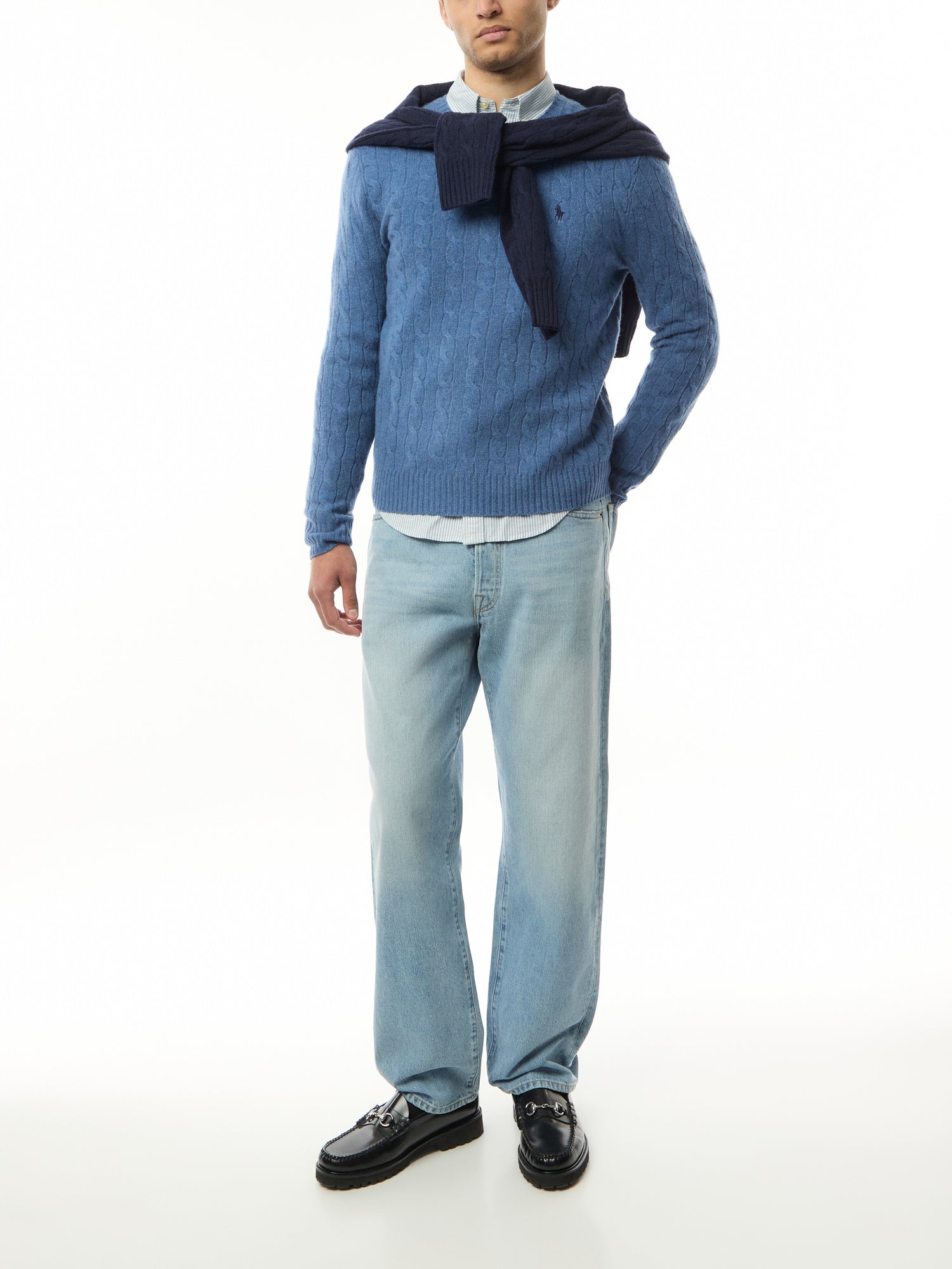 Cable Knit Wool Cashmere Sweater