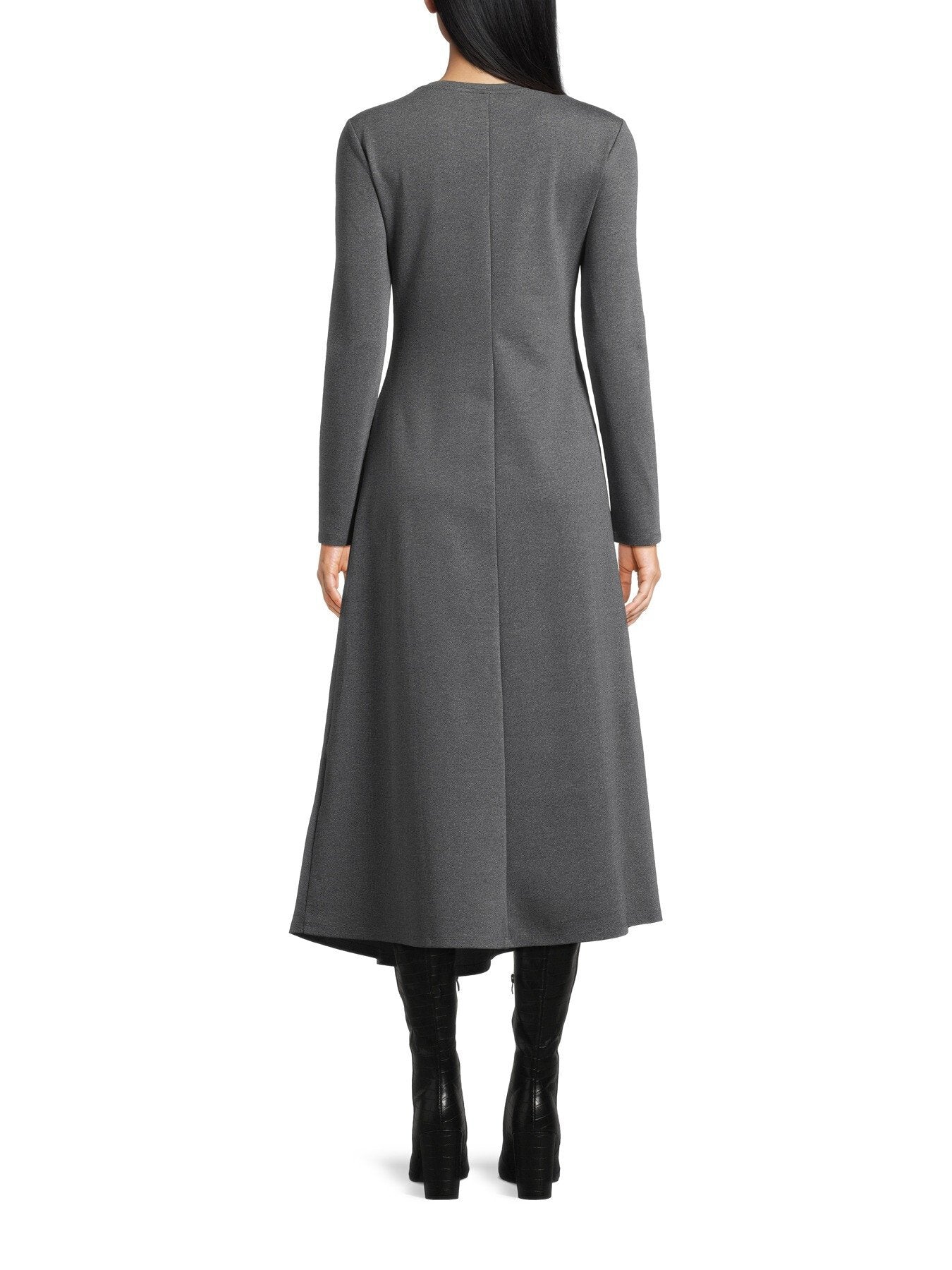 Girante Long Sleeve Midi A Line Dress