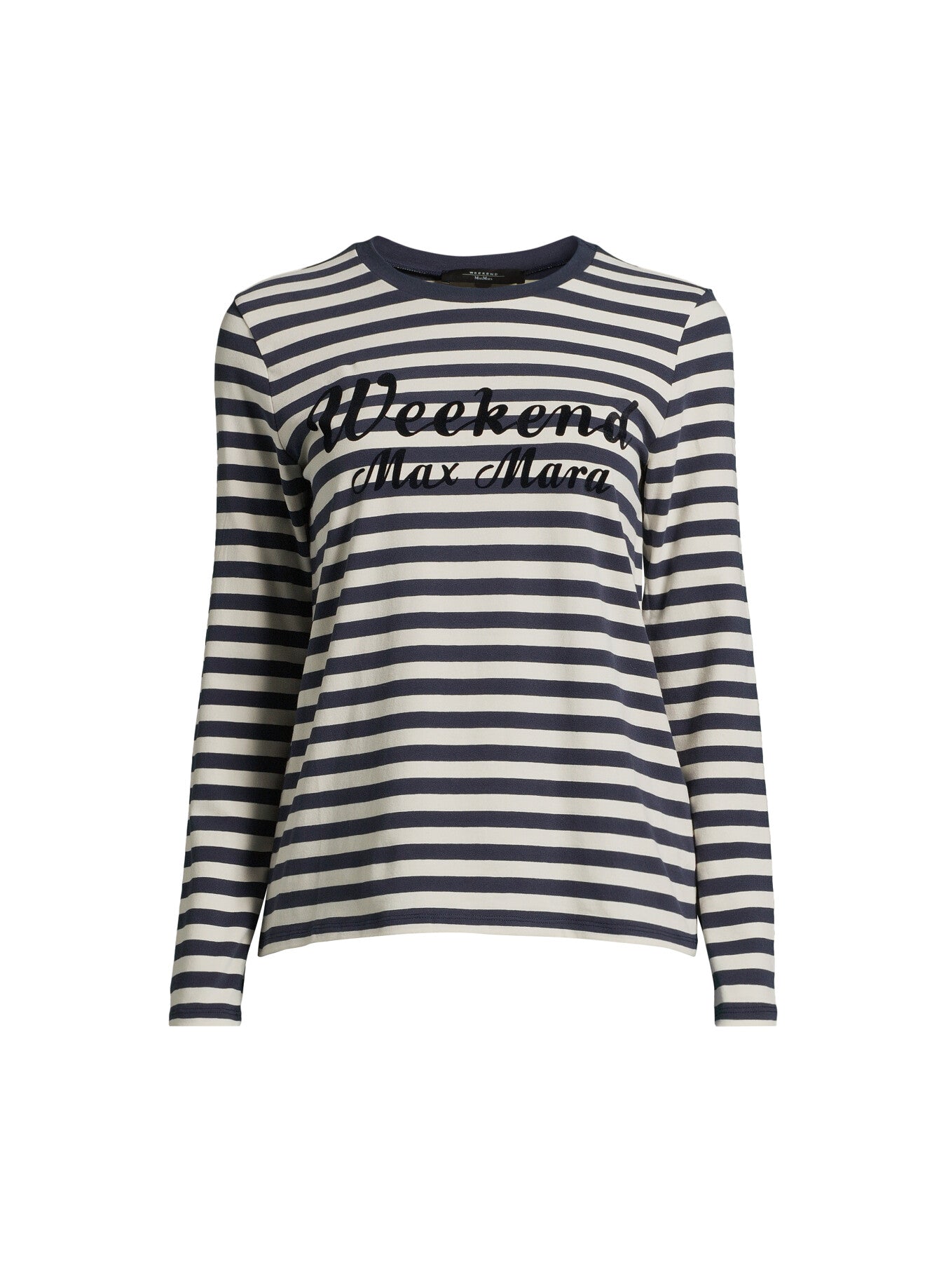 Quinoa Crew Neck Stripe Logo Top