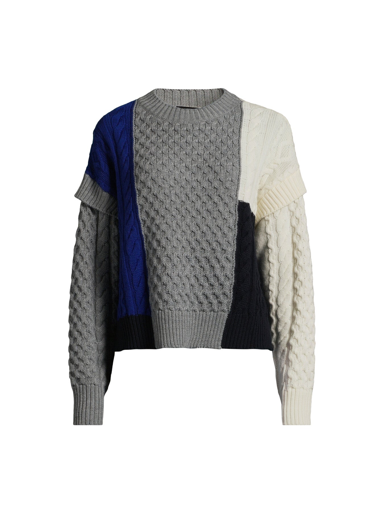 Mestre Colour Block Cable Knit Jumper
