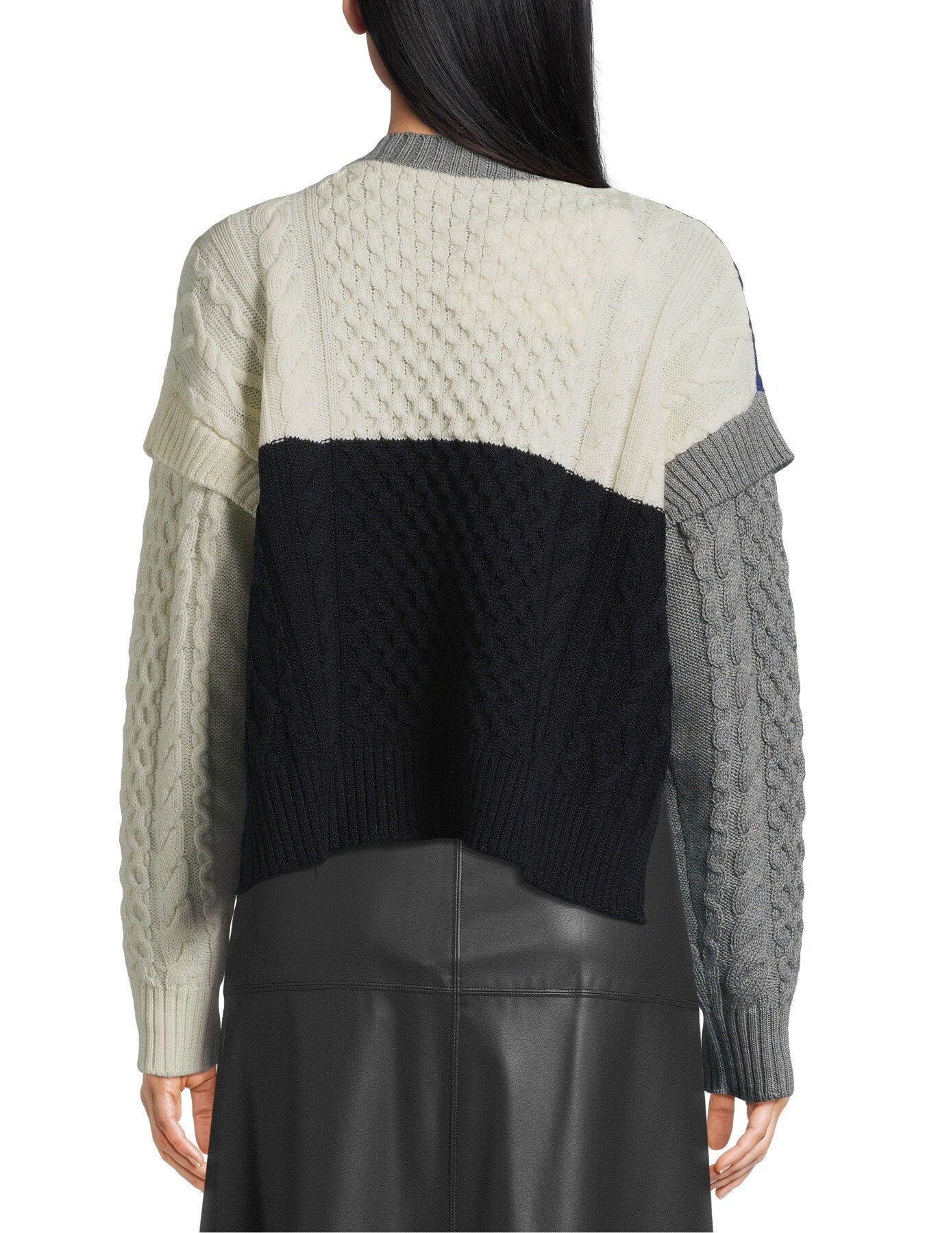 Mestre Colour Block Cable Knit Jumper