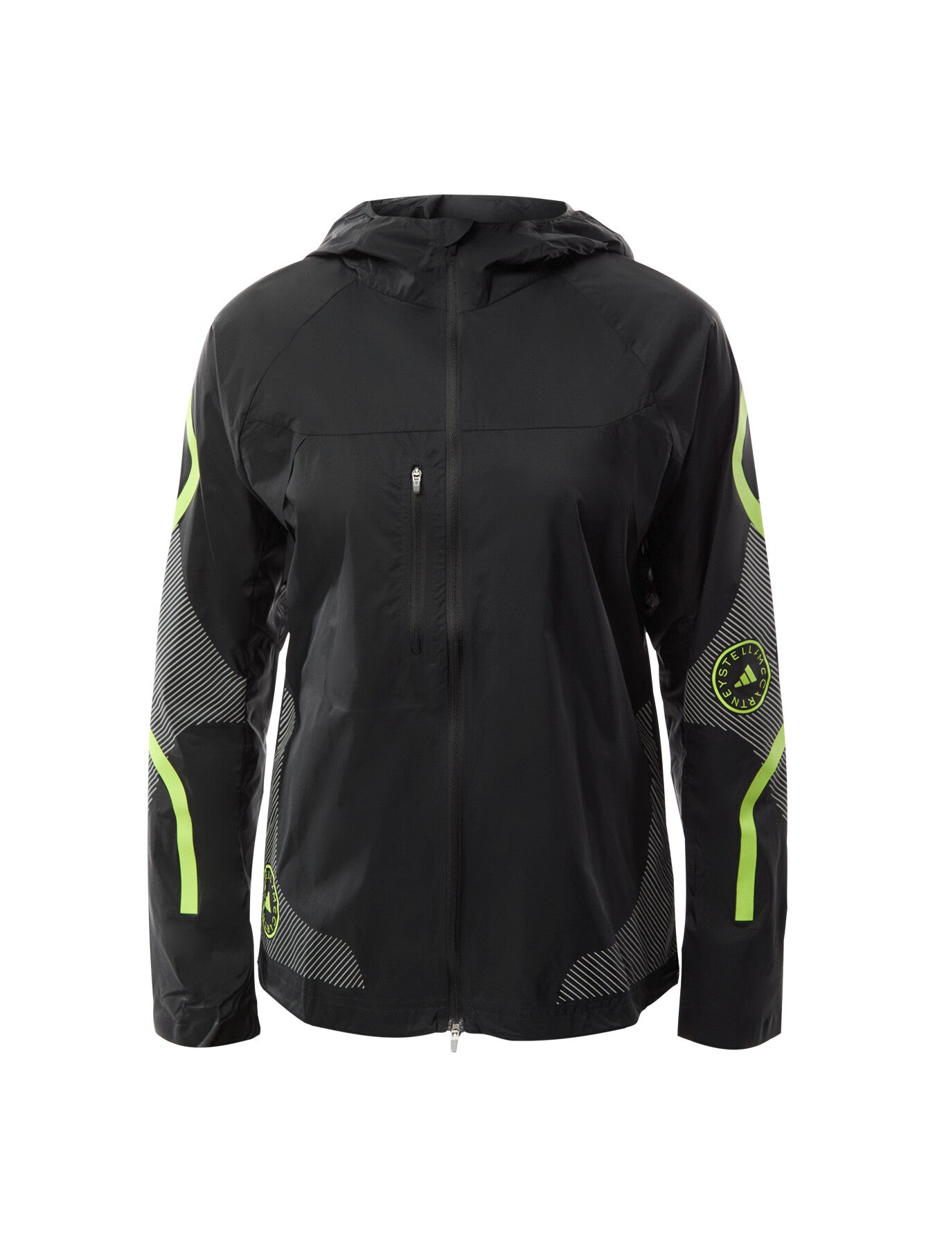 True Pace Running Jacket Black Green