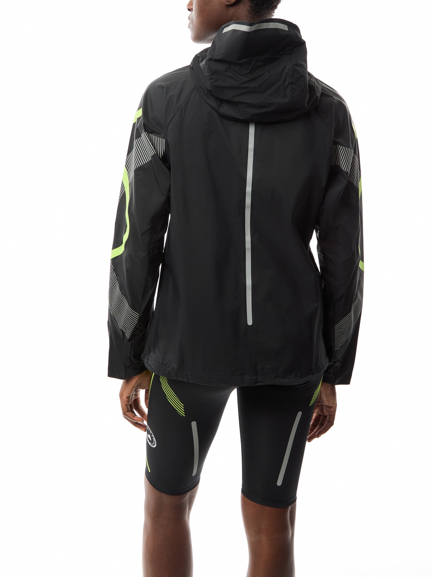 True Pace Running Jacket Black Green