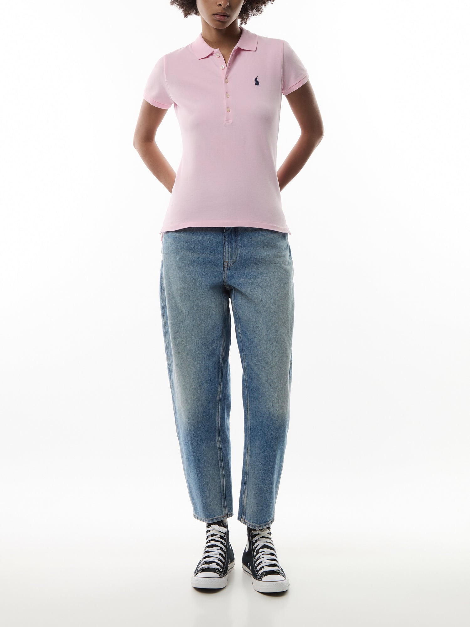 Julie Mesh Polo Sunkissed Pink Shirt