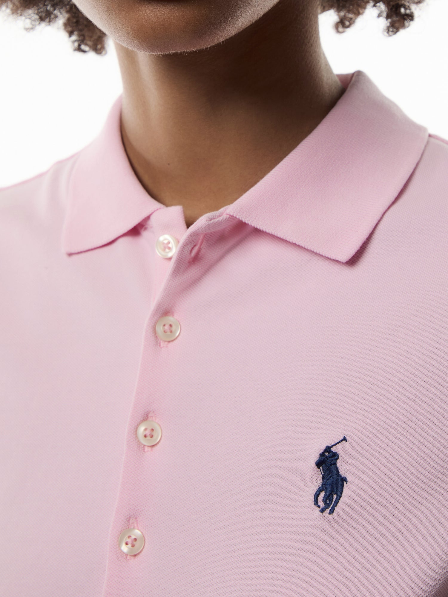 Julie Mesh Polo Sunkissed Pink Shirt