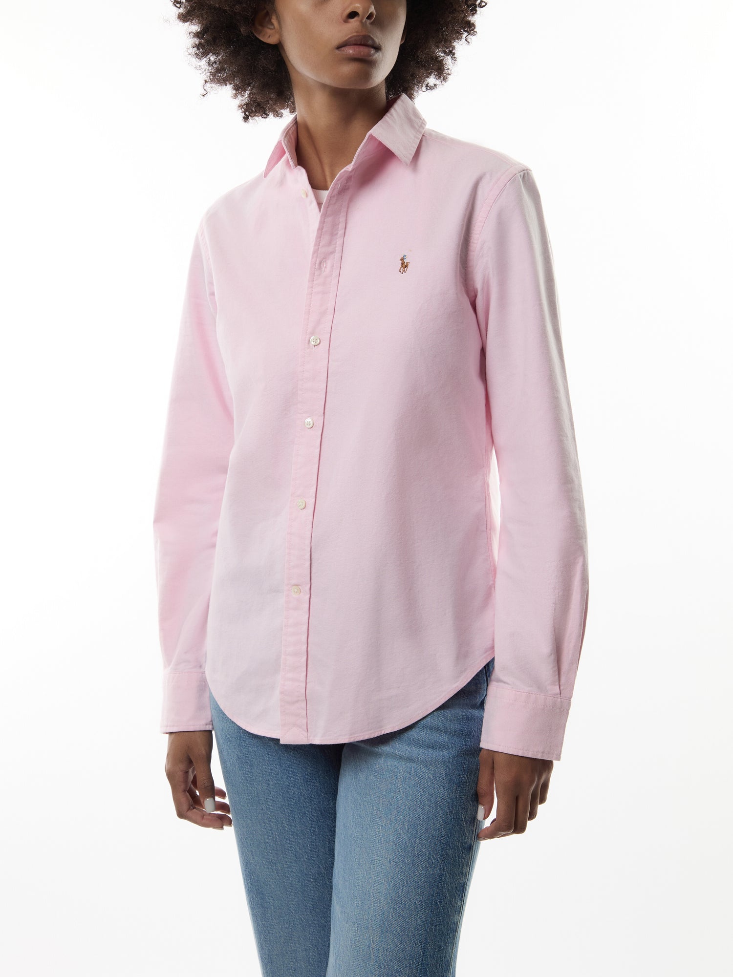 Long Sleeve Button Shirt Bath Pink
