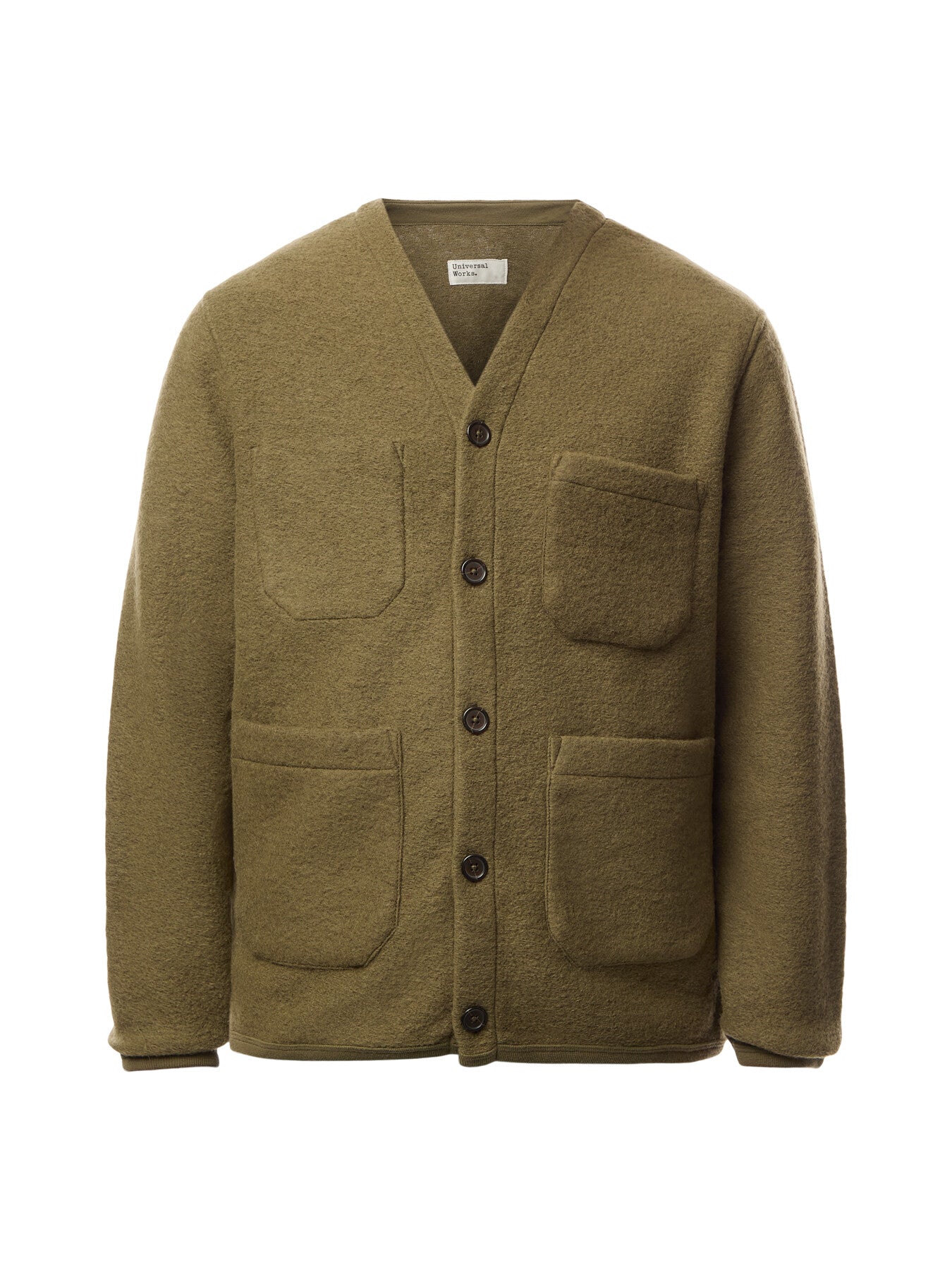 Wool Fleece Button Cardigan