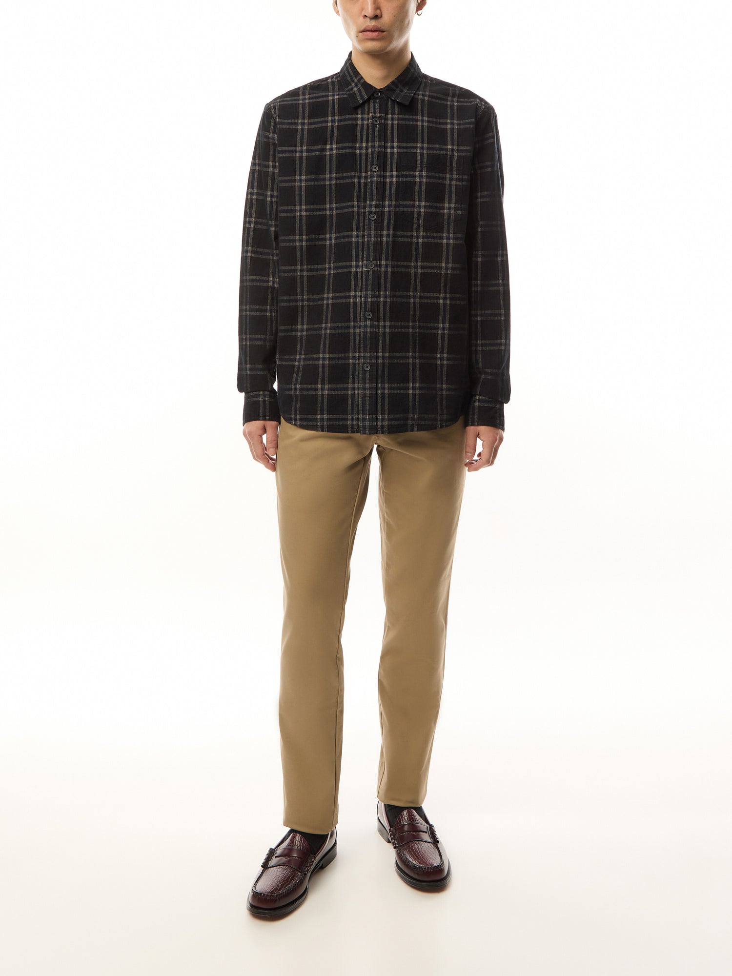 Shelly Checked Babycord Shirt