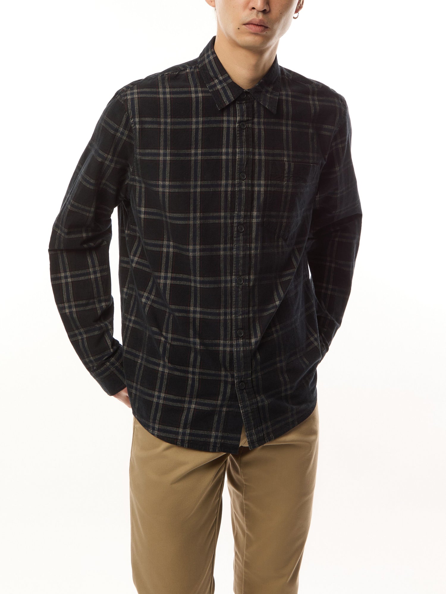 Shelly Checked Babycord Shirt