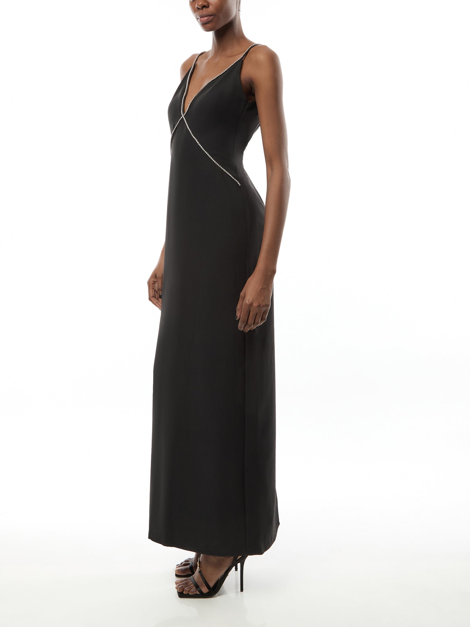 Val Plunge Embellished Maxi Dress