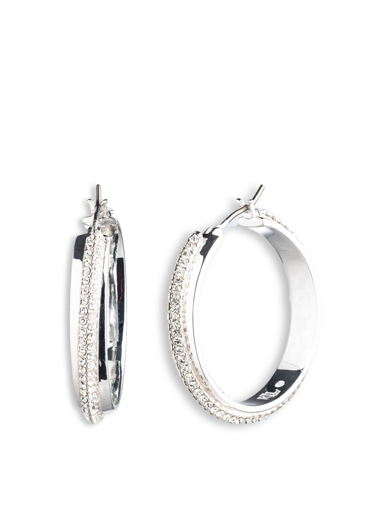 Pave Hoop Earrings