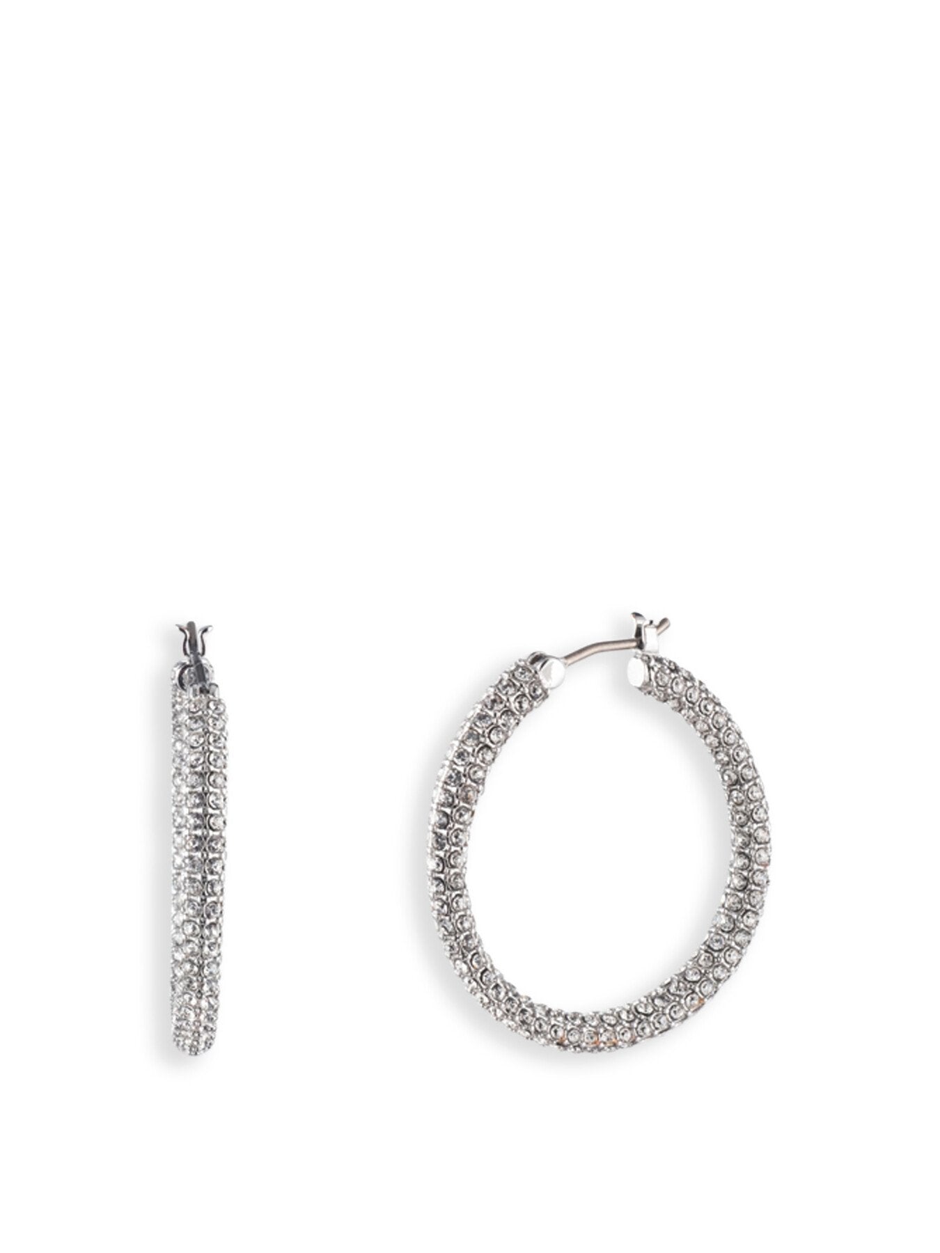 Pave Hoop Earrings