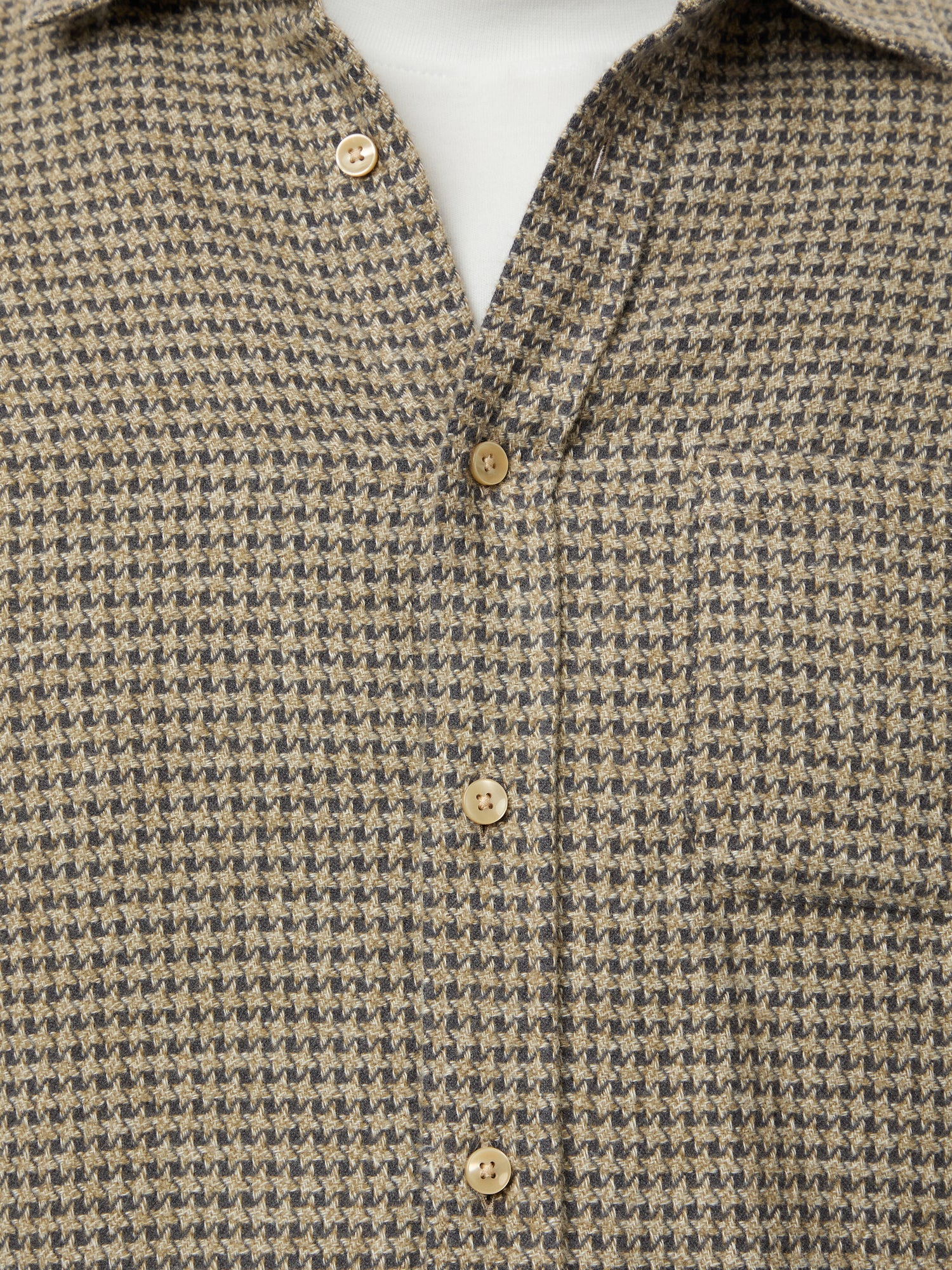 Abstract Pied Poule Houndstooth Shirt
