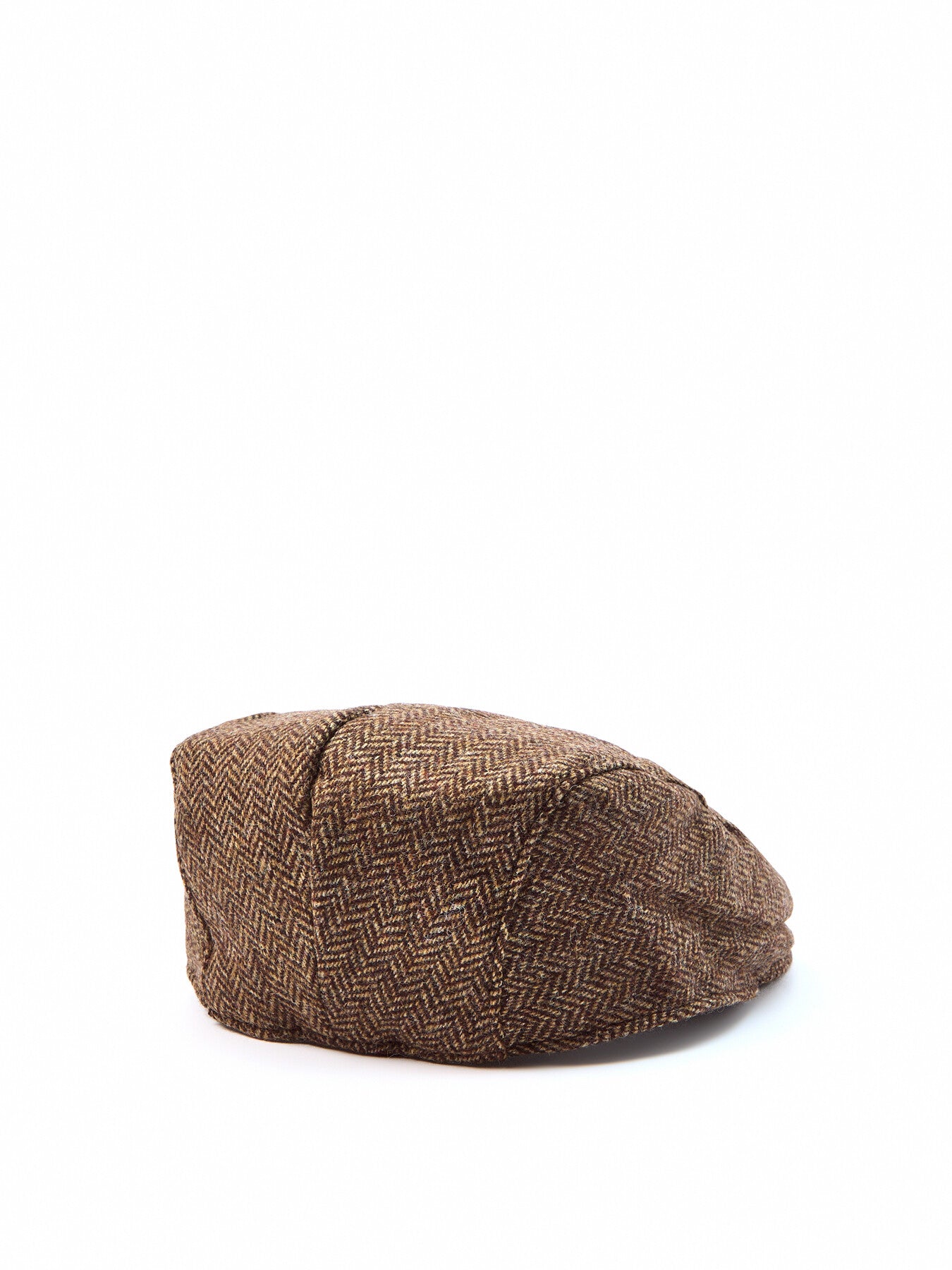 Abraham Moon Herringbone Tweed Newsboy Cap