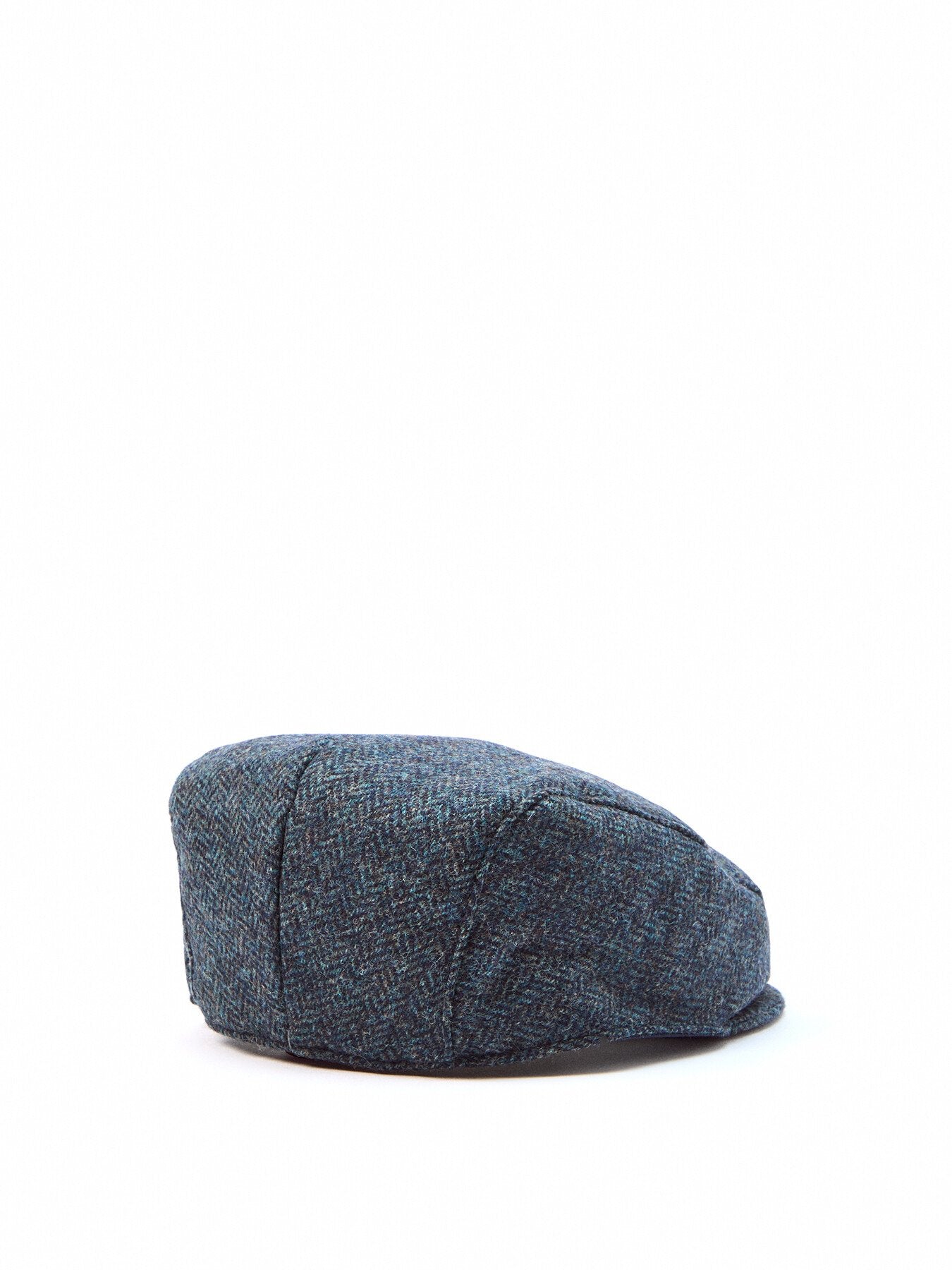Abraham Moon Herringbone Tweed Newsboy Cap