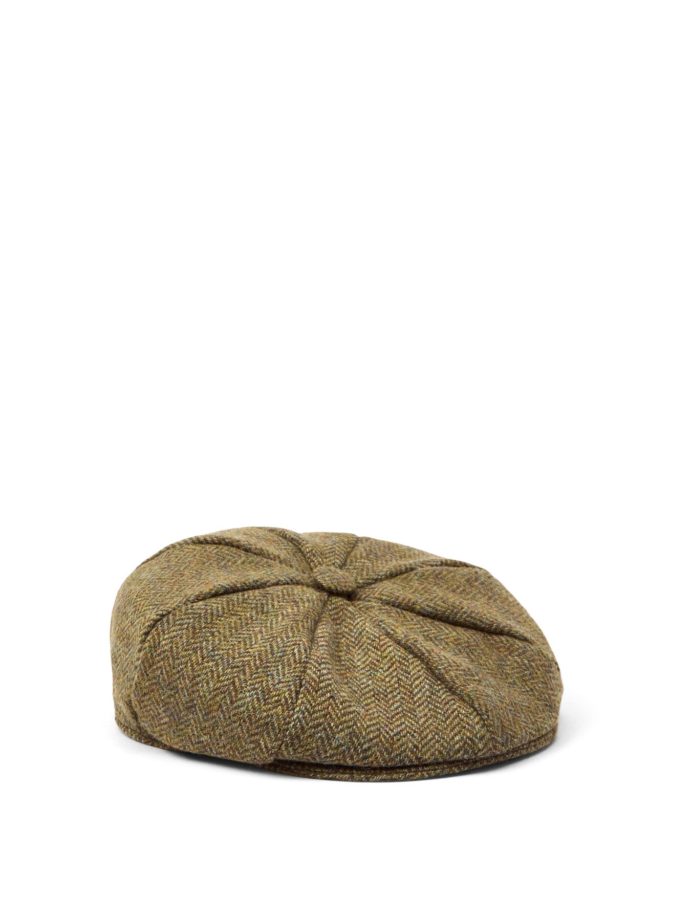 Abraham Moon Herringbone Tweed Newsboy Cap