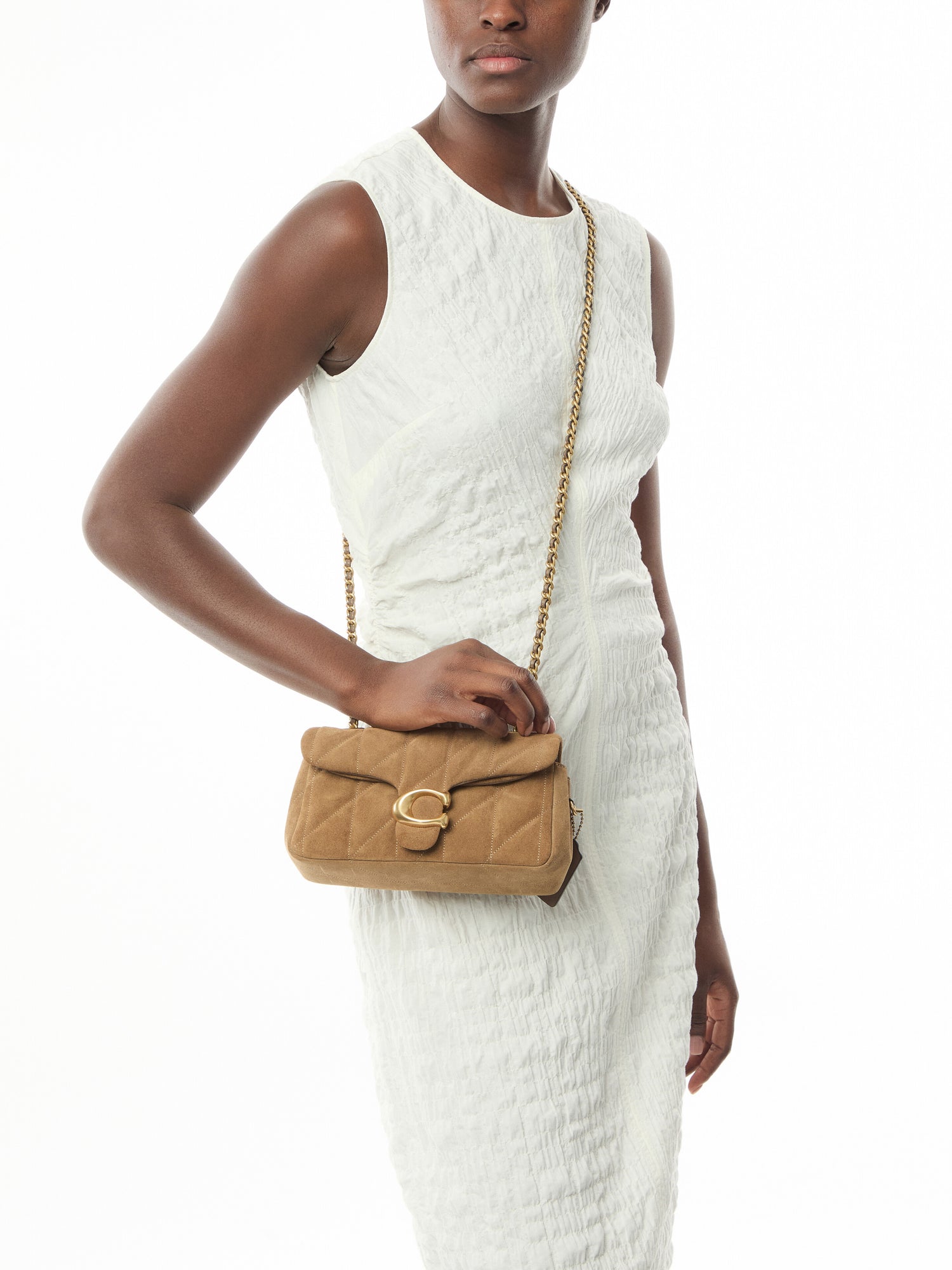 Quilted Suede Tabby Shoulder Bag 20