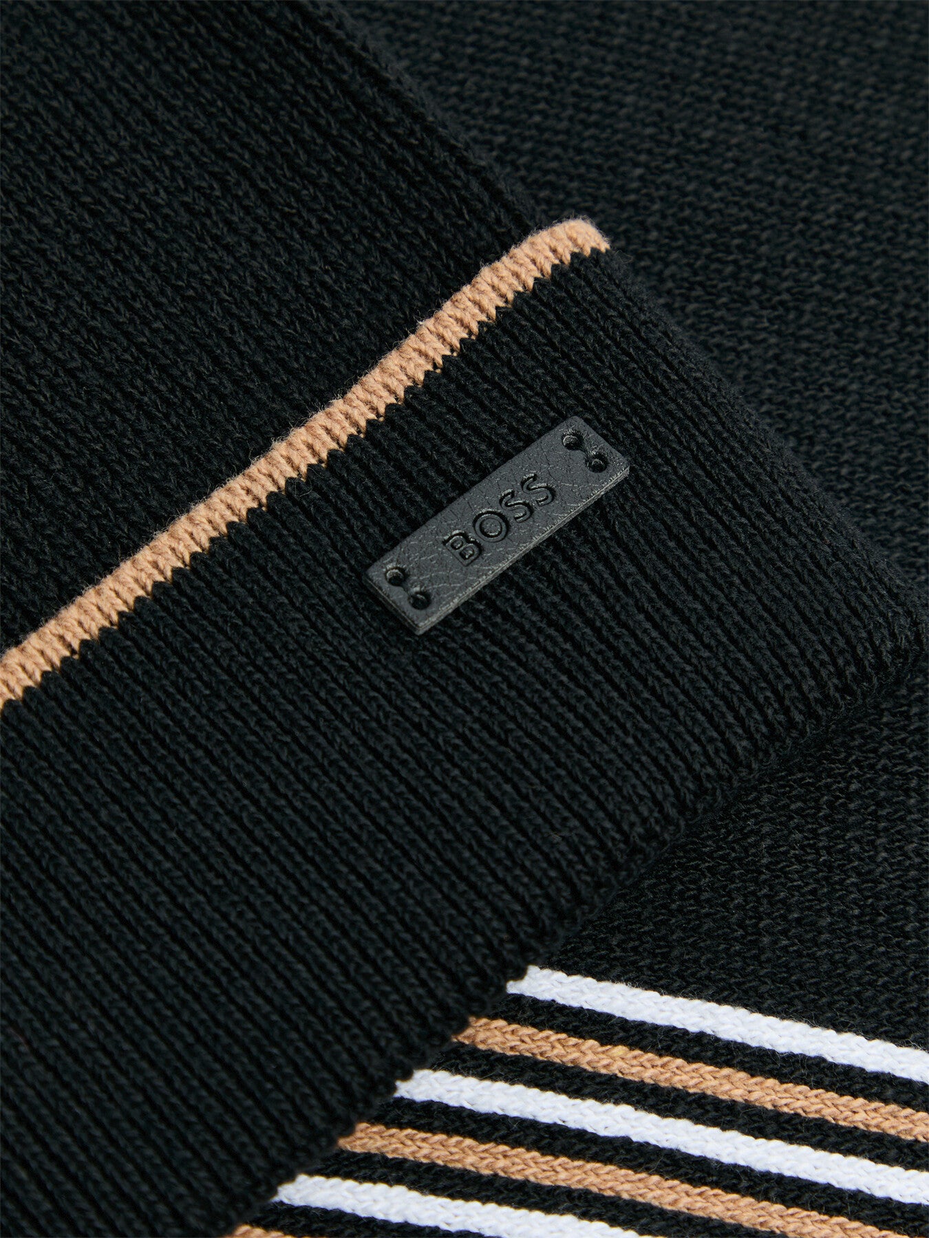 Raschel Knit Scarf And Hat Set In Gift Box