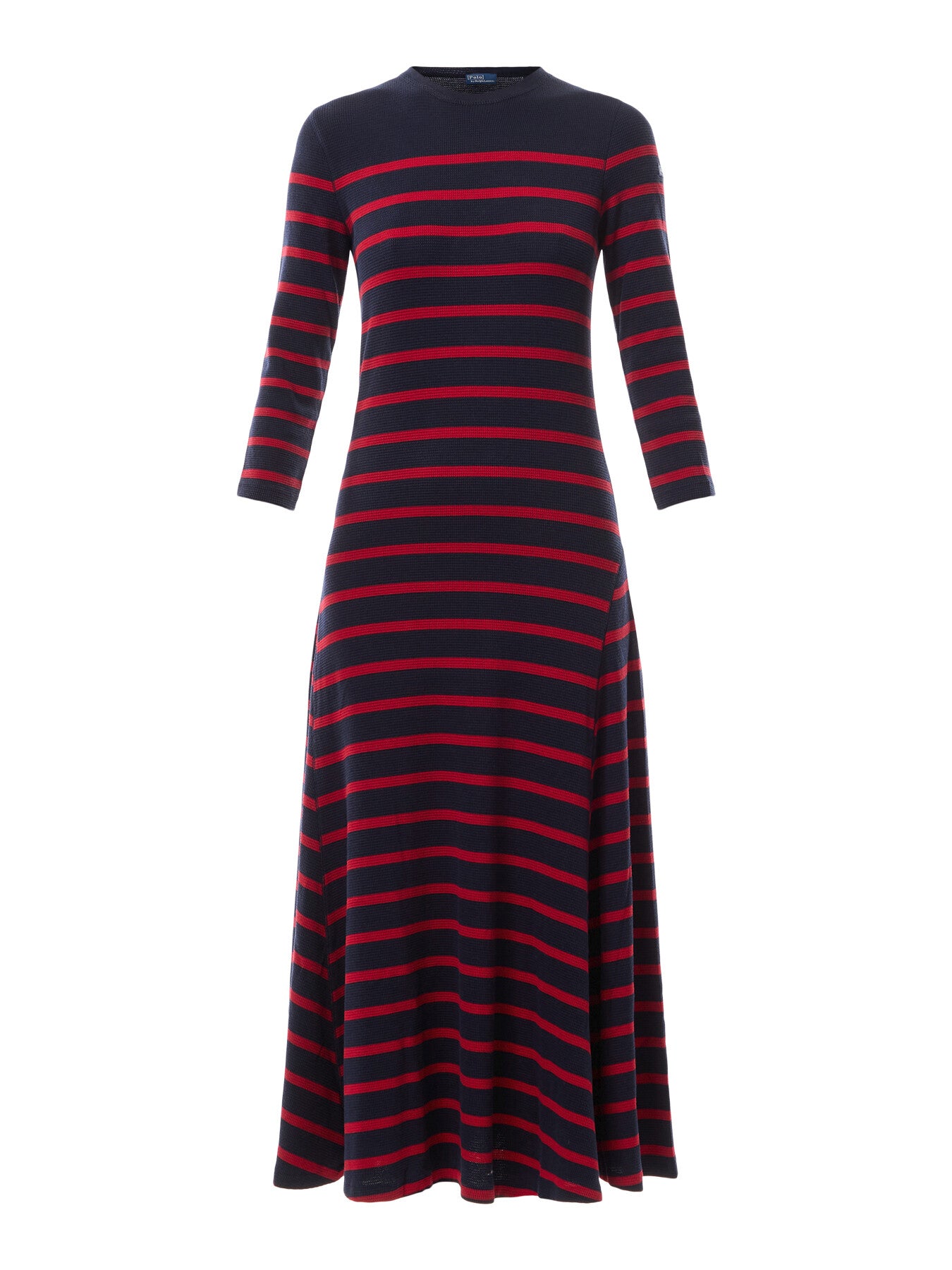 Striped Waffle-Knit Dress