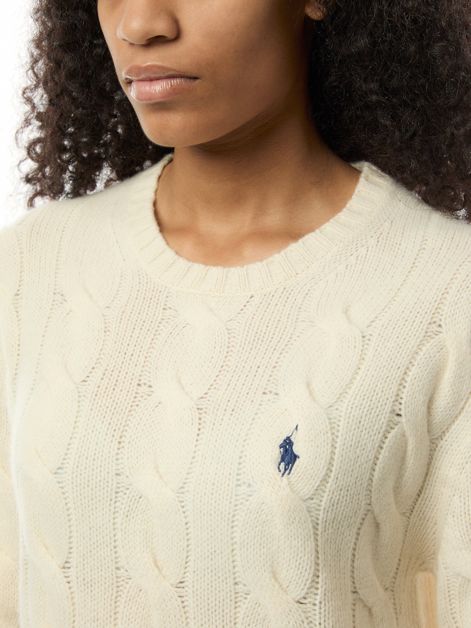 Classic Fit Cable Wool Cashmere Sweater