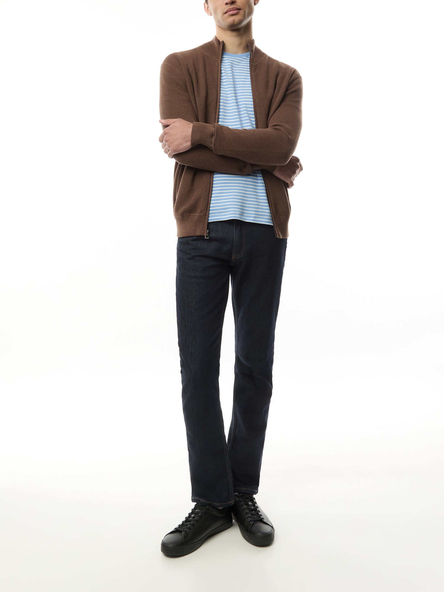 Zip Through Cotton Sweatshirt