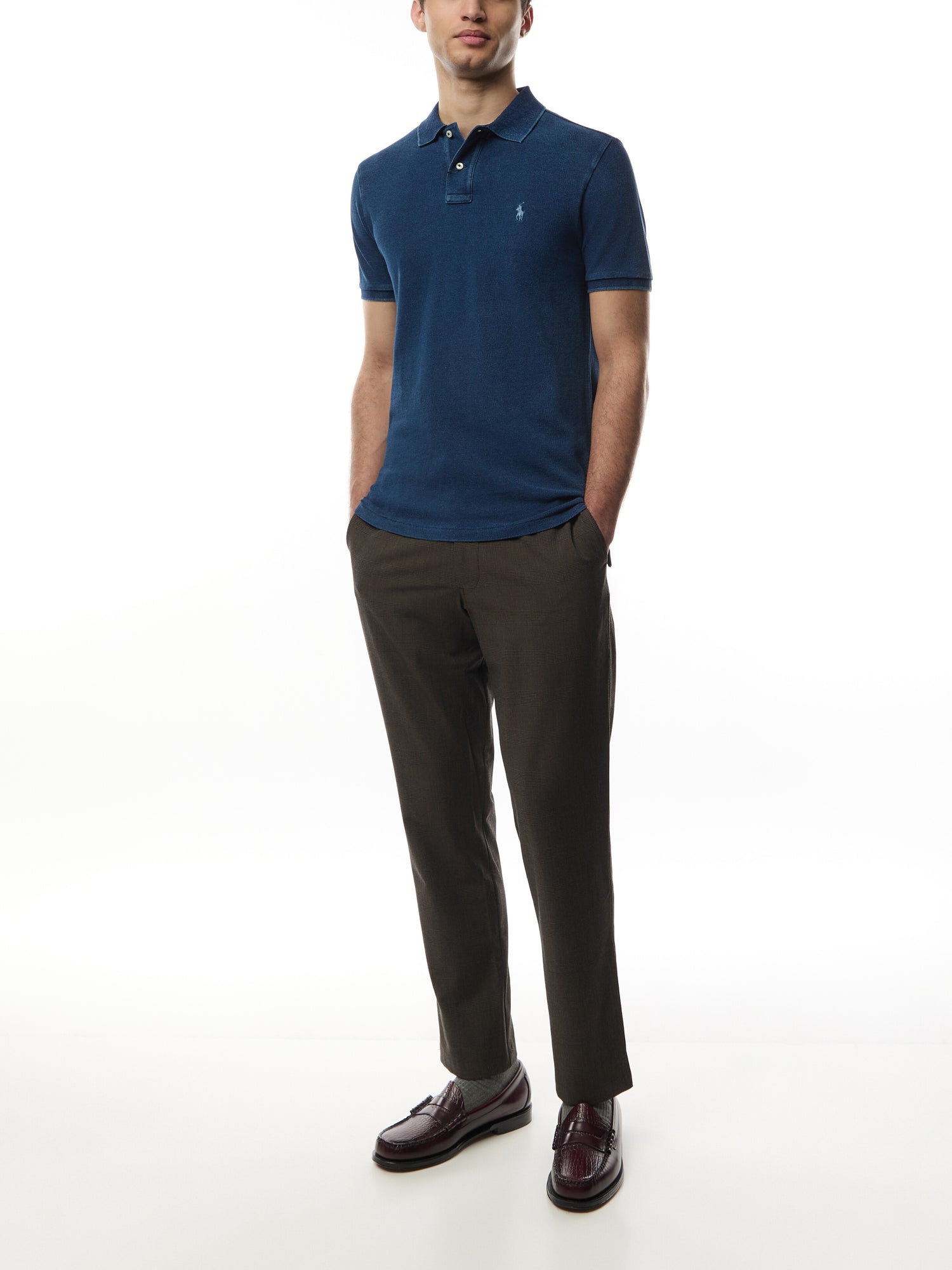 Custom Slim Fit Mesh Polo Shirt