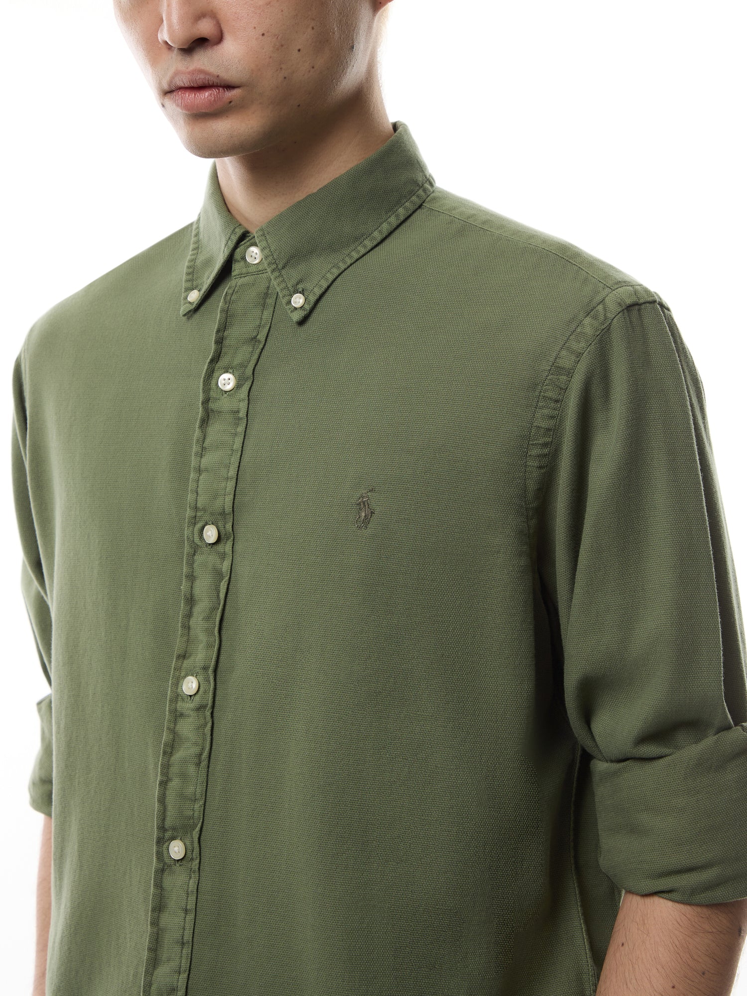 Custom Fit Garment Dyed Dobby Shirt