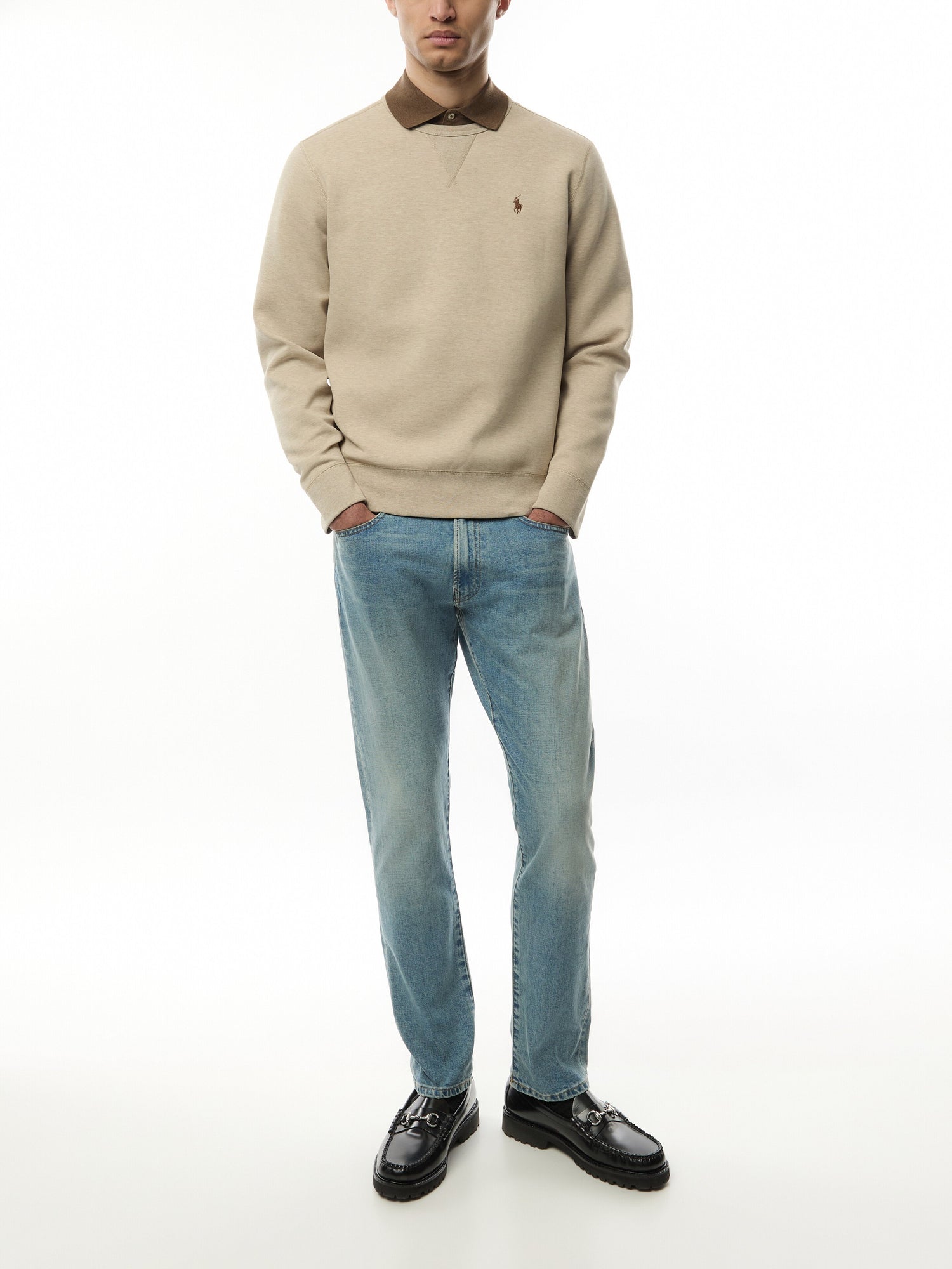 Logo Embroidered Double Knit Sweatshirt