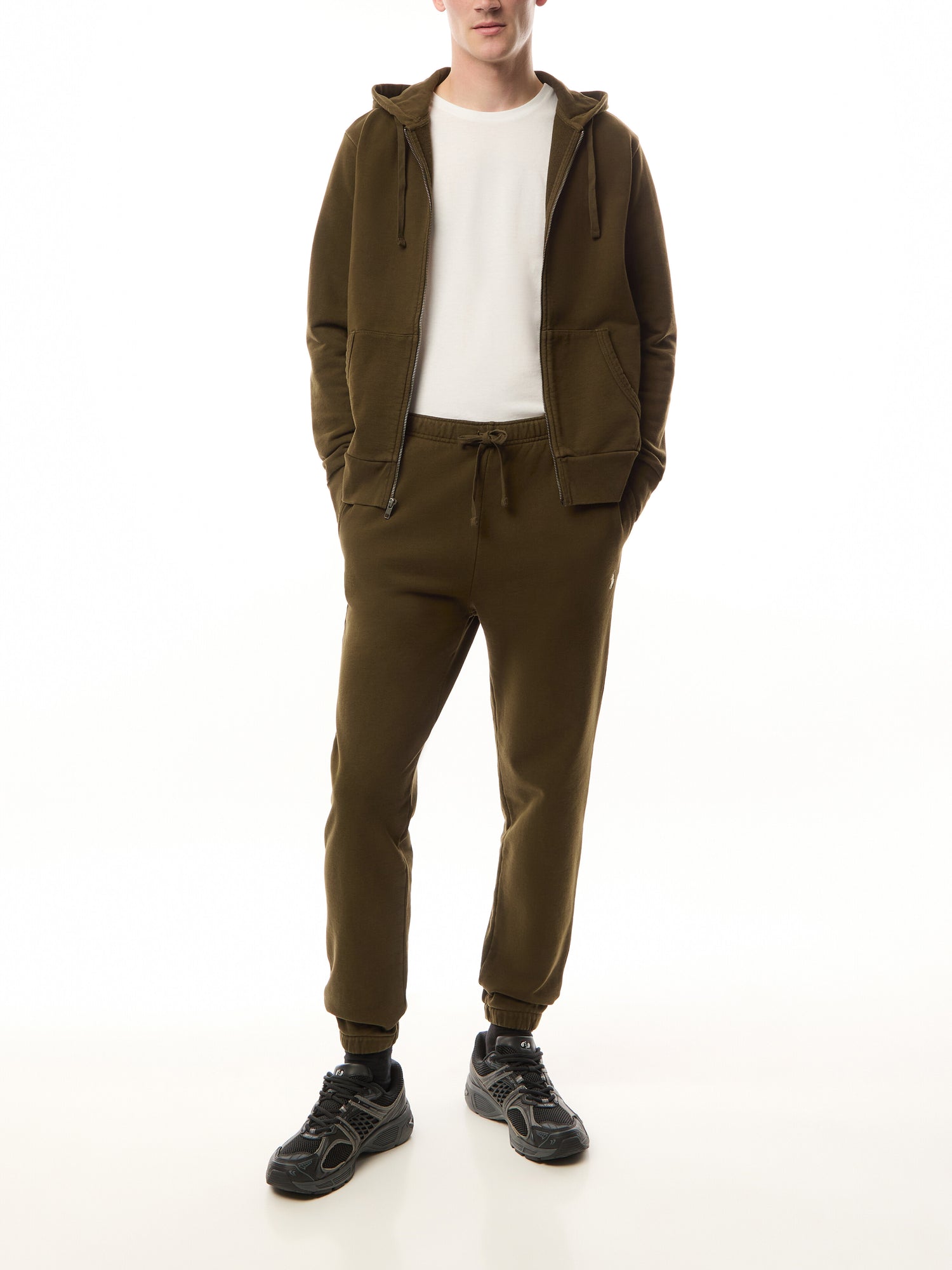 Loopback Fleece Zip Through Hoodie